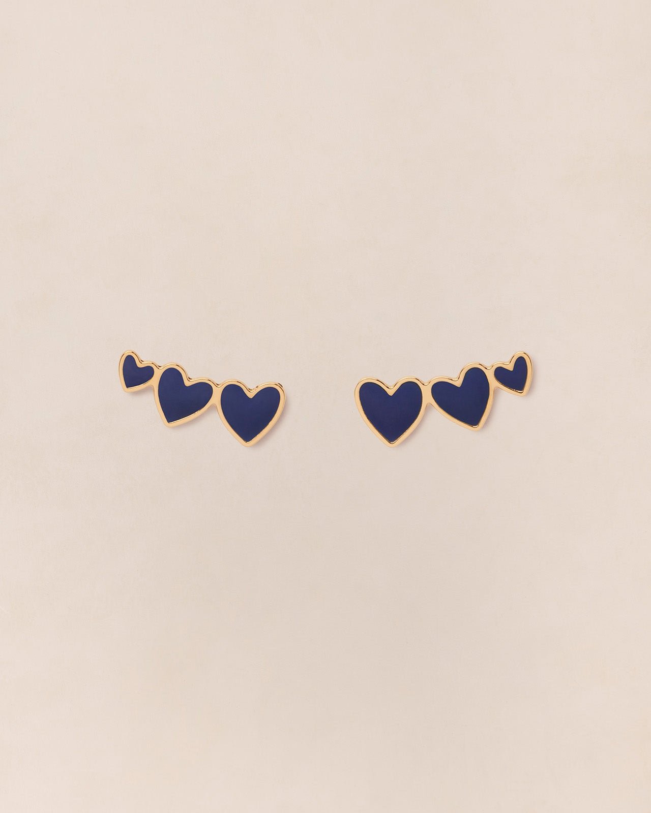 The 3 hearts earrings EMOI EMOI Blue