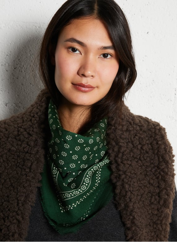 Foulard in lana Verde Moismont Donna Place des Tendances