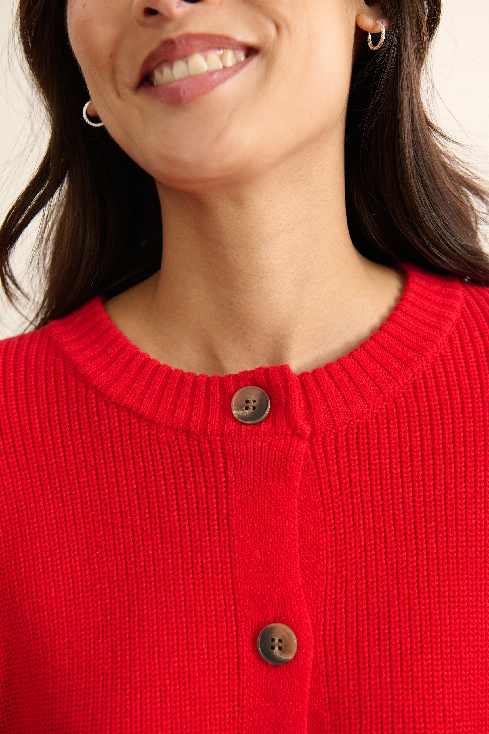 Sleeveless buttoned cardigan GARANCE PARIS Red