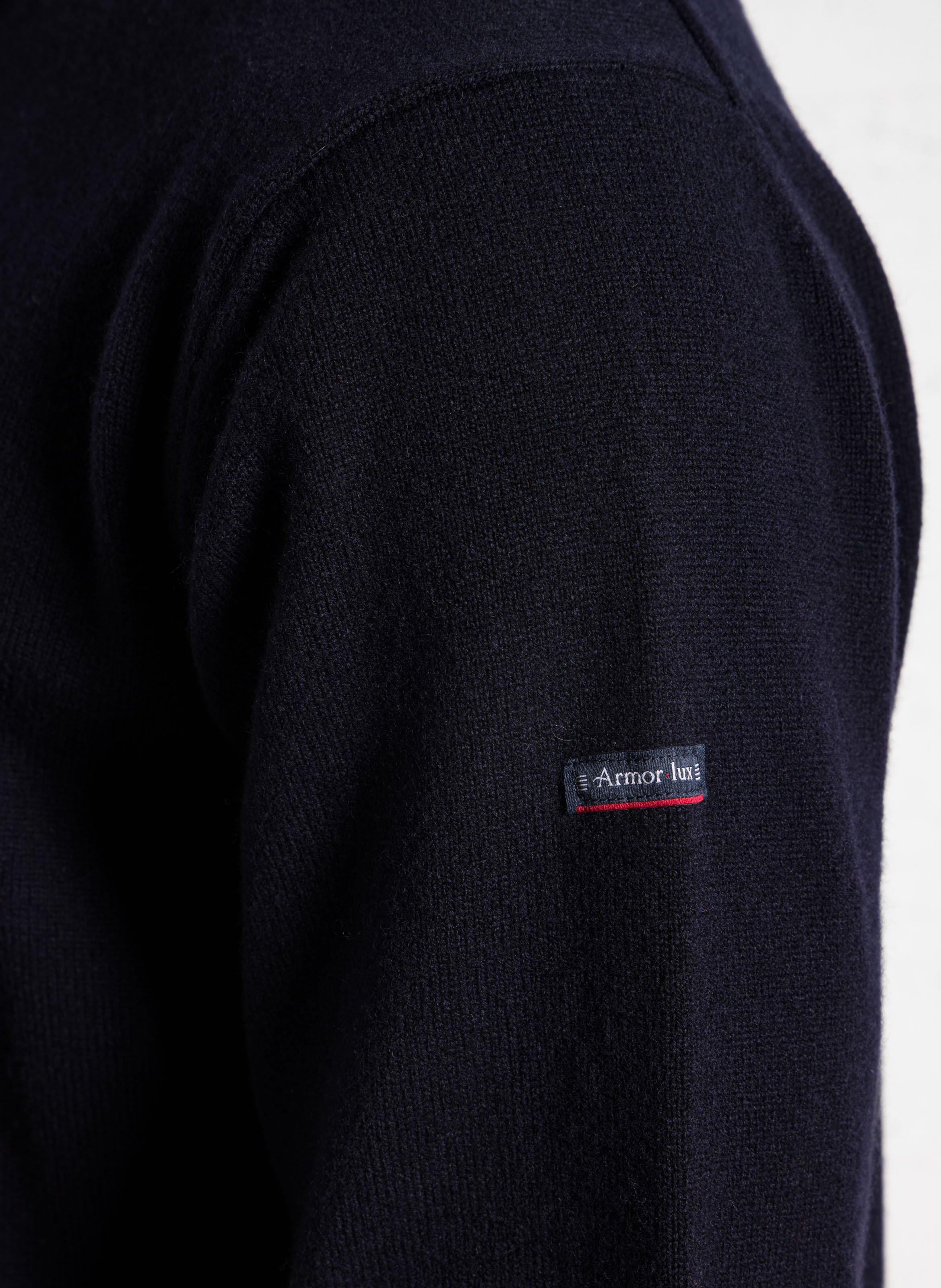 Pull droit col montant en laine ARMOR LUX Bleu