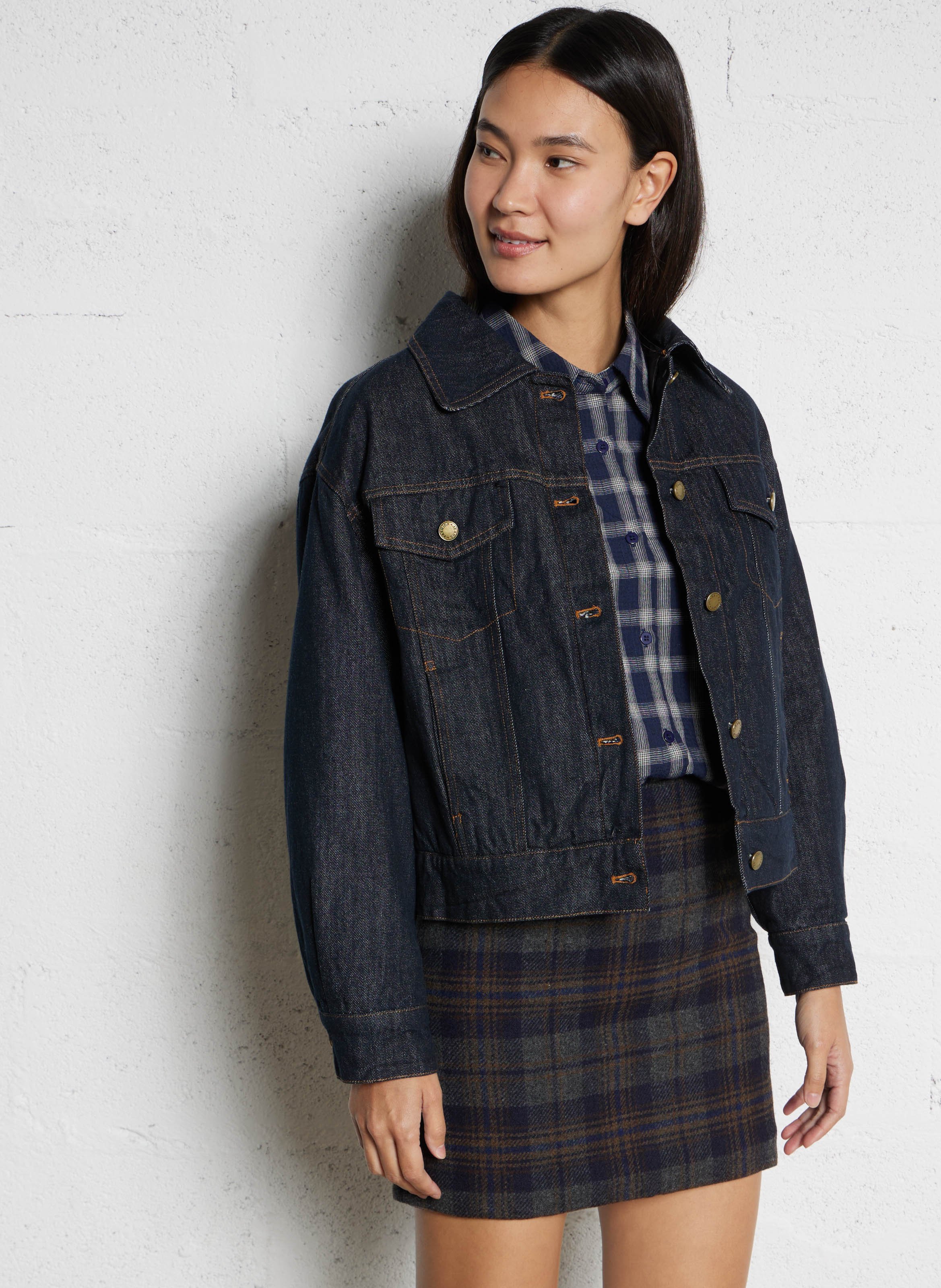 Kurze Jeansjacke THE KORNER Blau