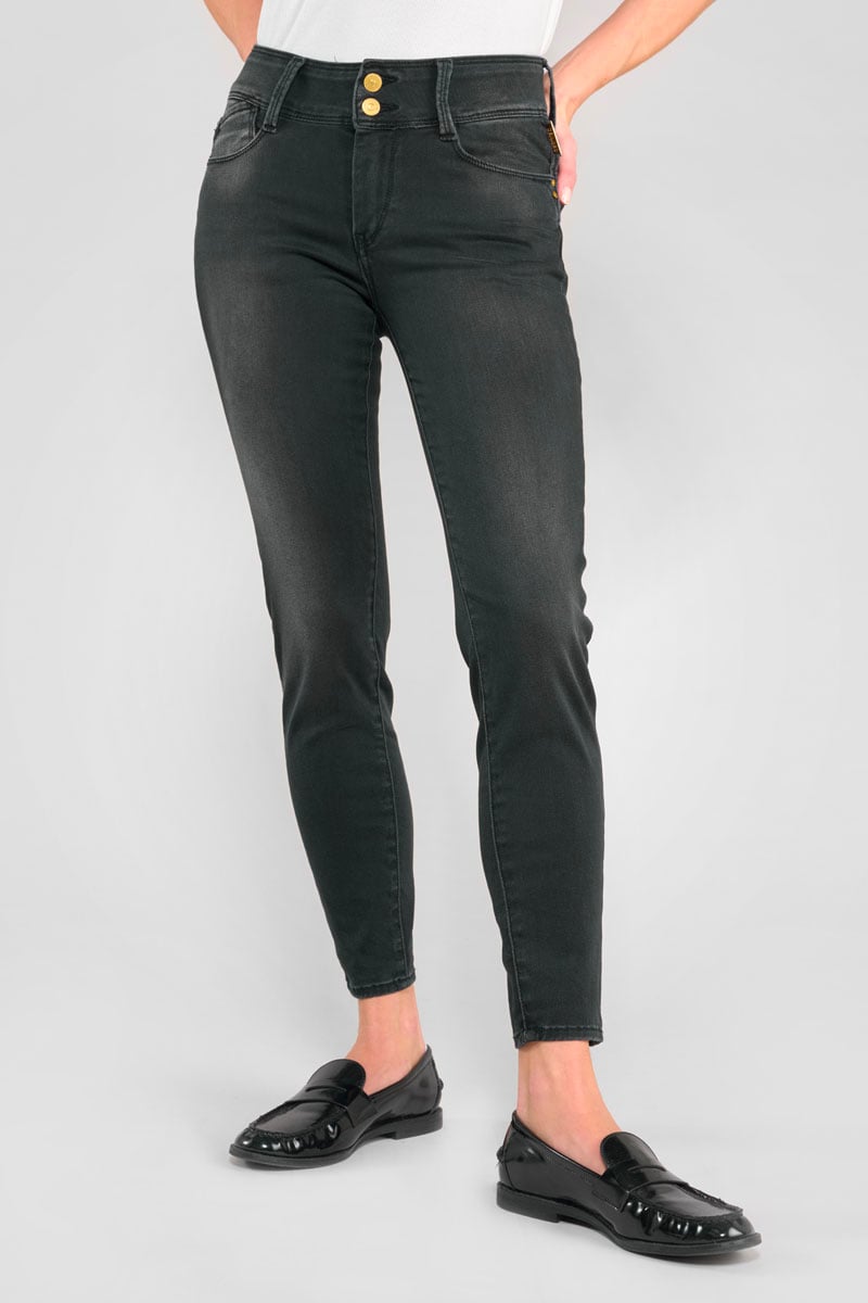 Ultra push-up slim jeans, 7/8 length LE TEMPS DES CERISES Black