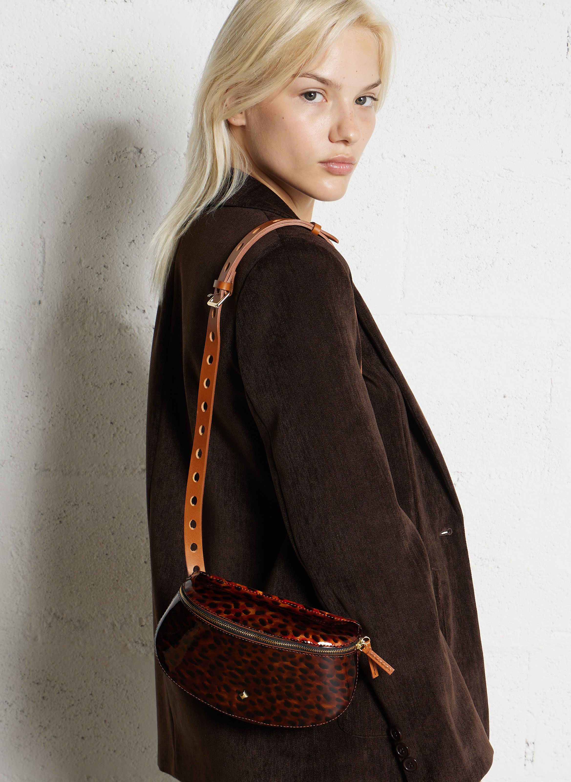 Gürteltasche mit Leopardenmuster HERBERT FRERE SOEUR Braun