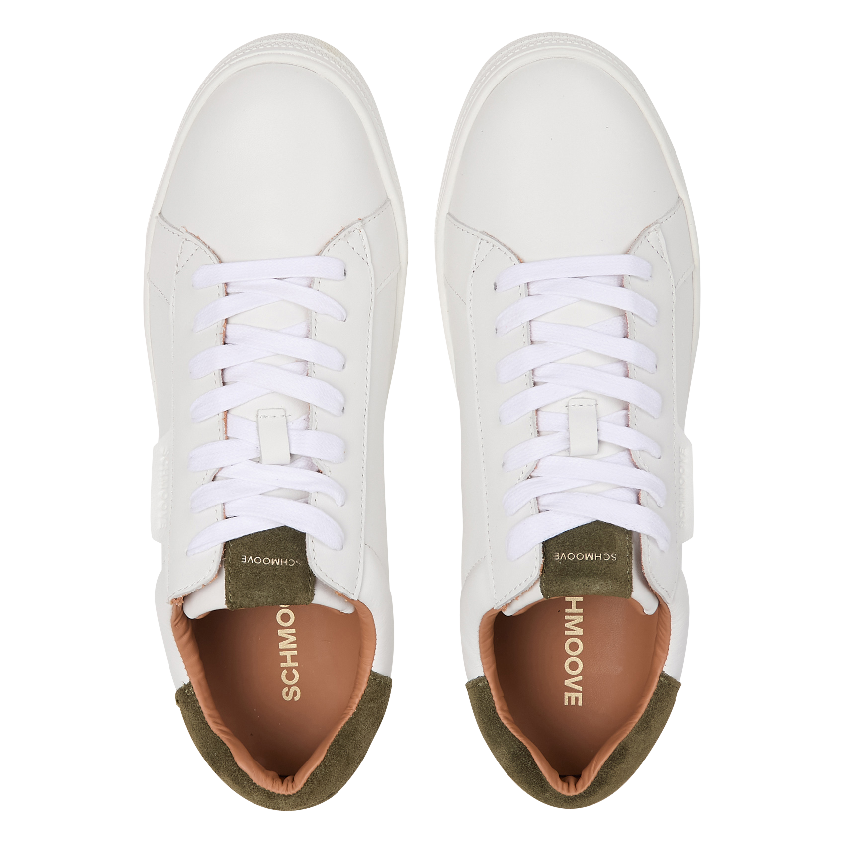 Baskets basses à lacets en cuir SCHMOOVE Blanc