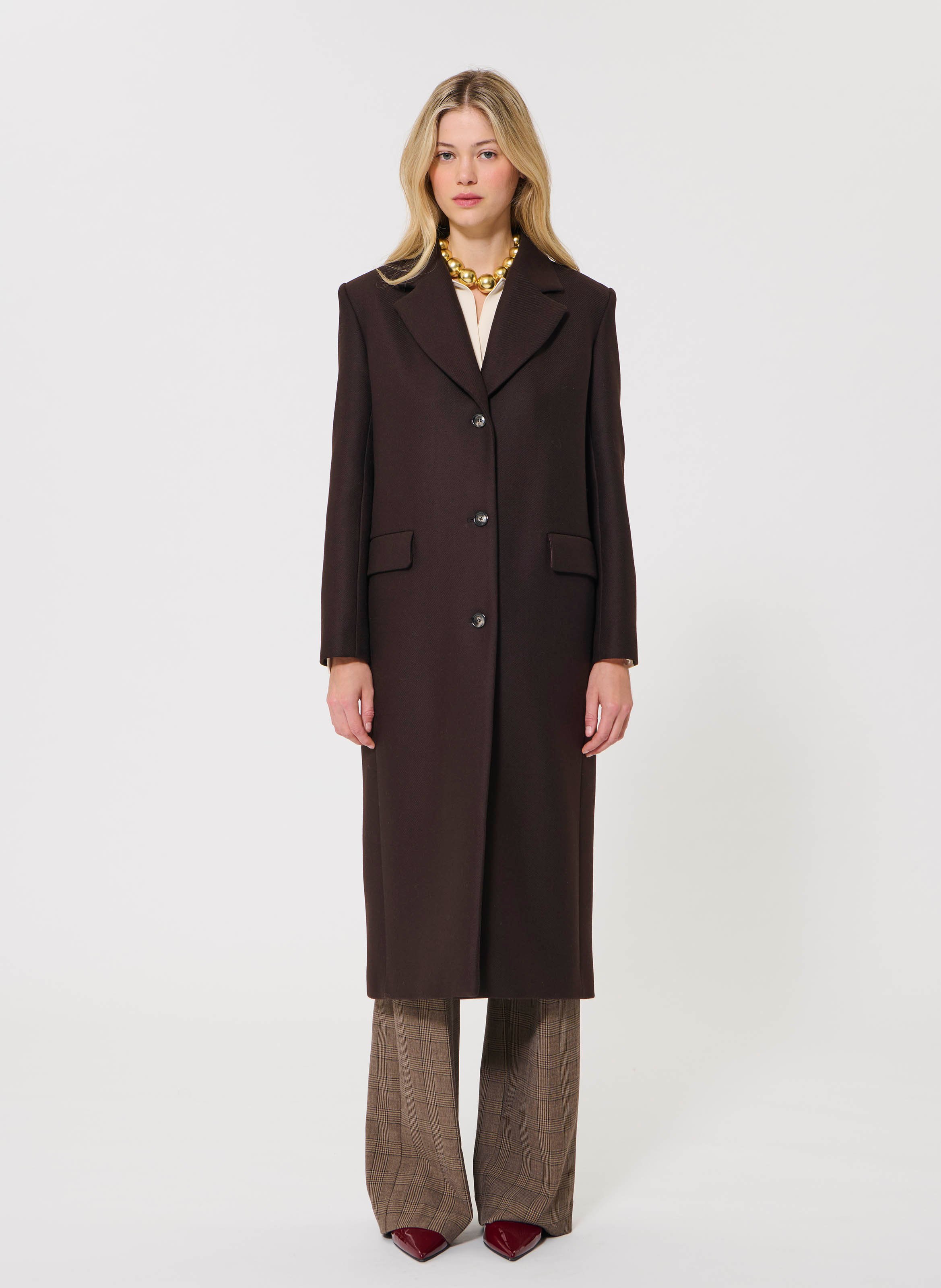 Alpaca wool coat  TARA JARMON Brown