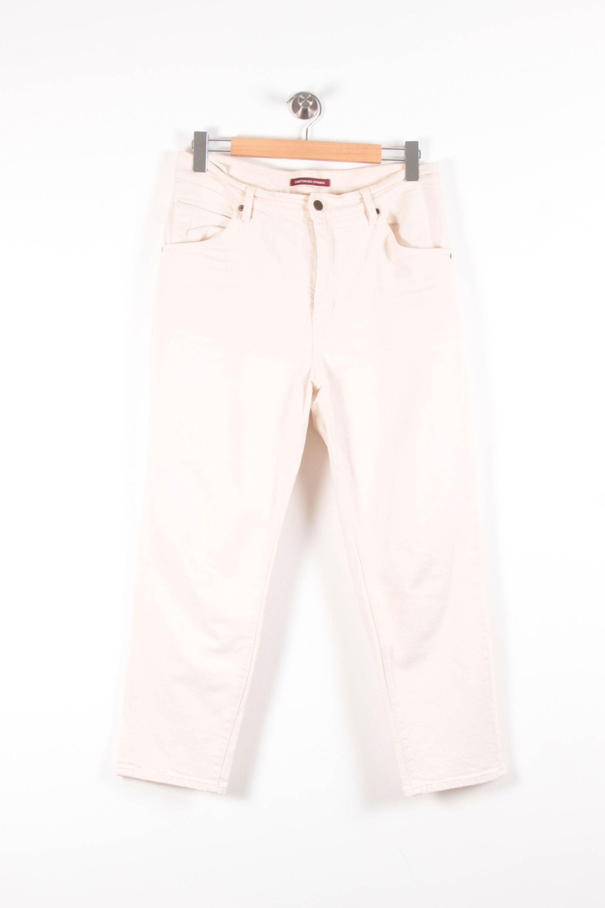Cropped slim jeans with studs COMPTOIR DES COTONNIERS - Seconde main Beige
