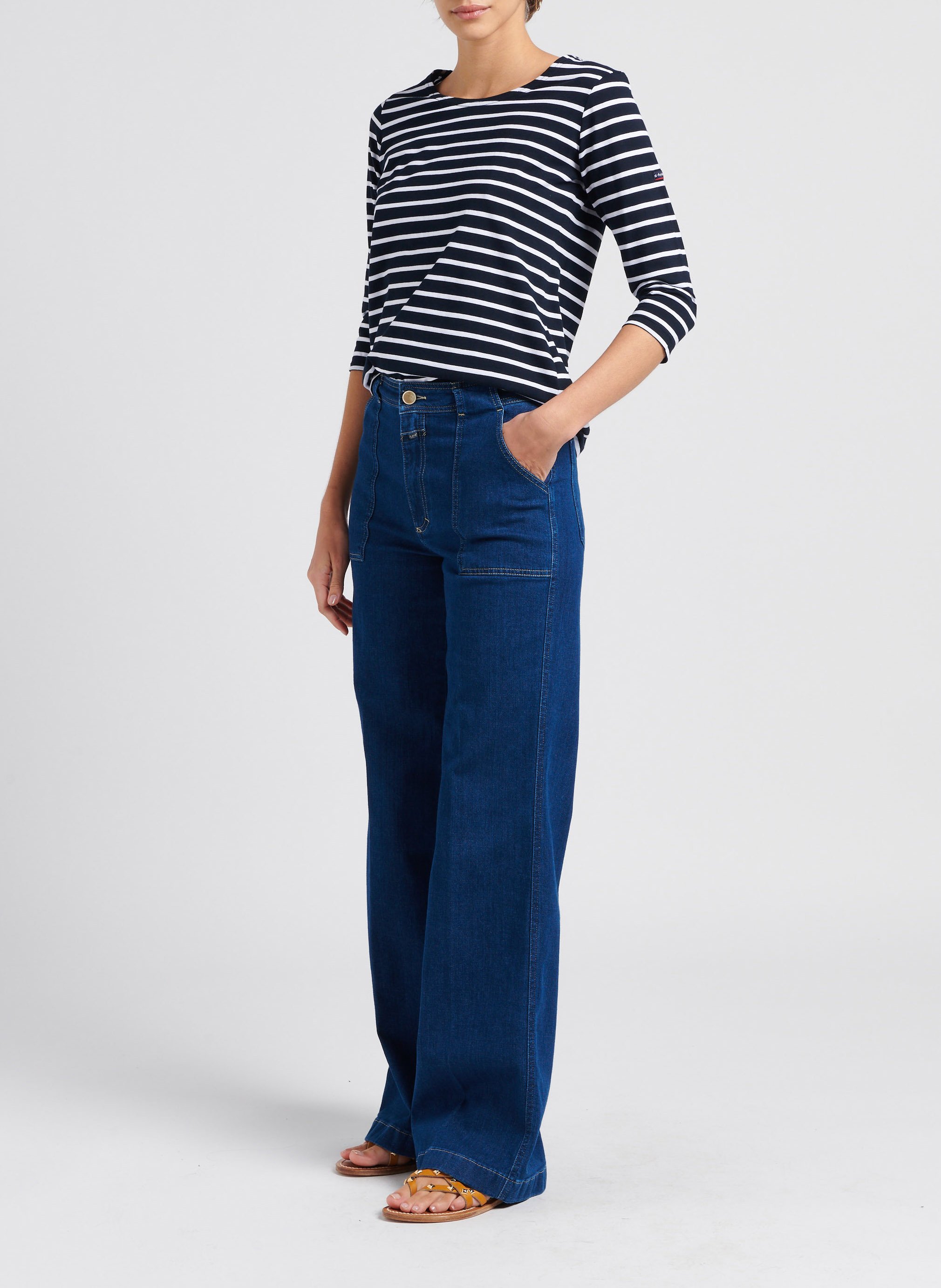 Matrosenshirt aus leichtem Jersey mit Rundhalsausschnitt ARMOR LUX Blau