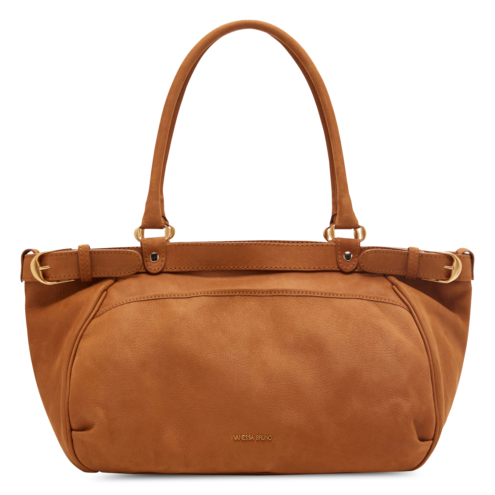 Leather handbag VANESSA BRUNO Brown