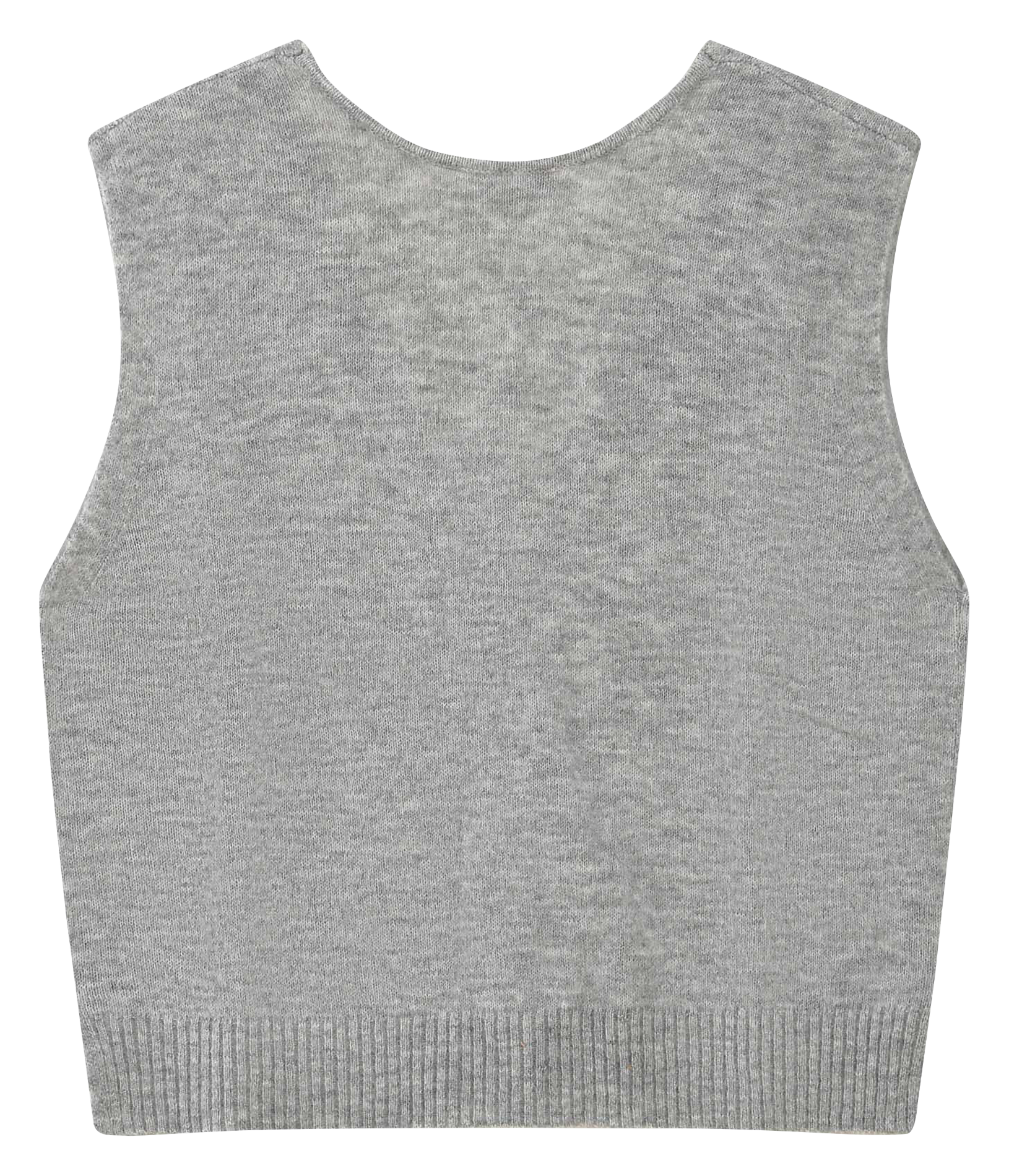 Cardigan col V sans manches uni GRACE ET MILA Argent