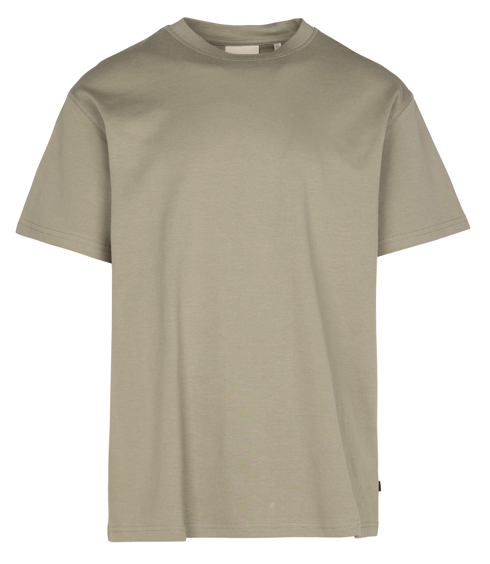 Tee-shirt droit col rond en coton SOLID