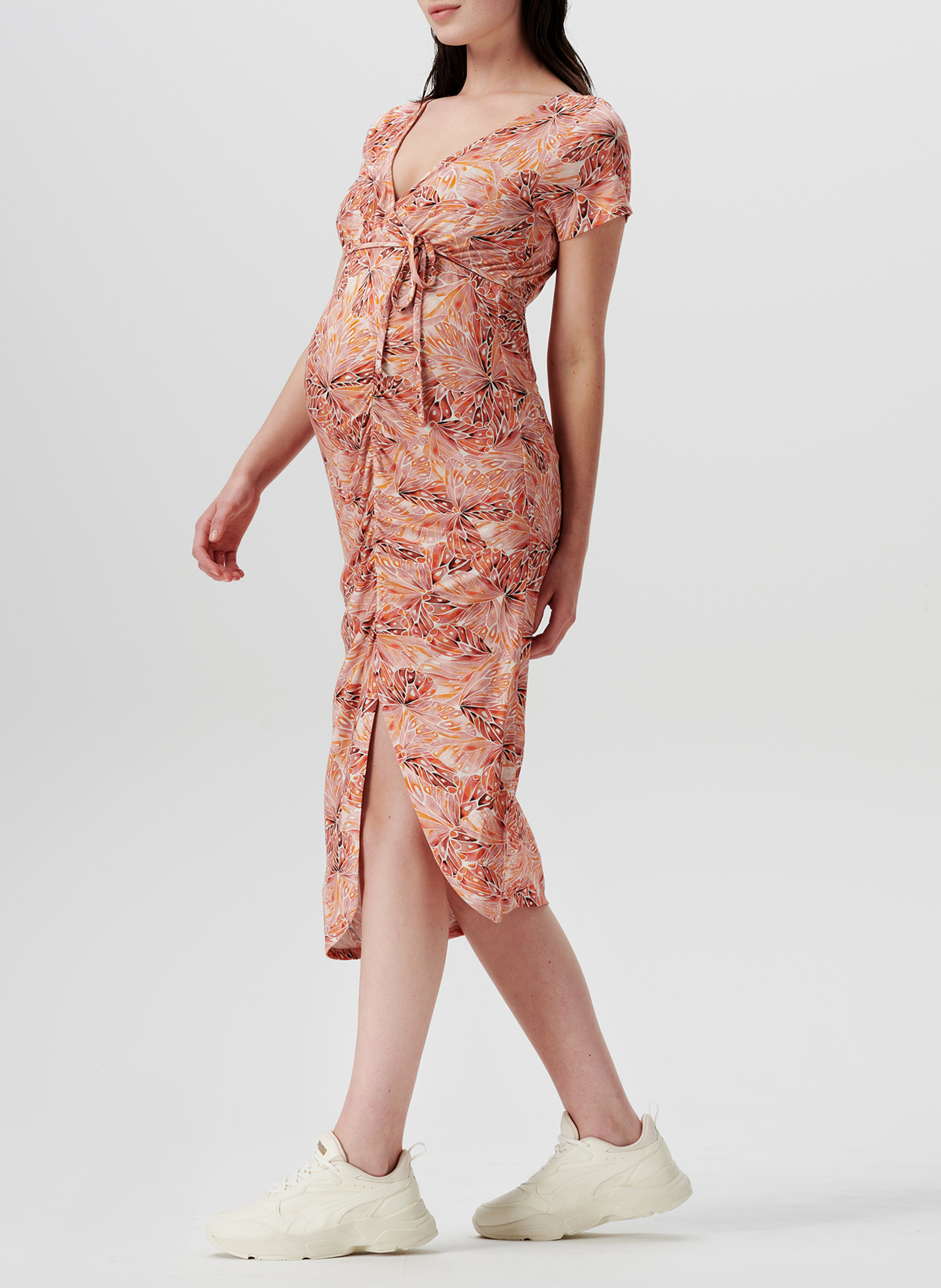 Robe midi en viscose imprimée SUPERMOM Rose