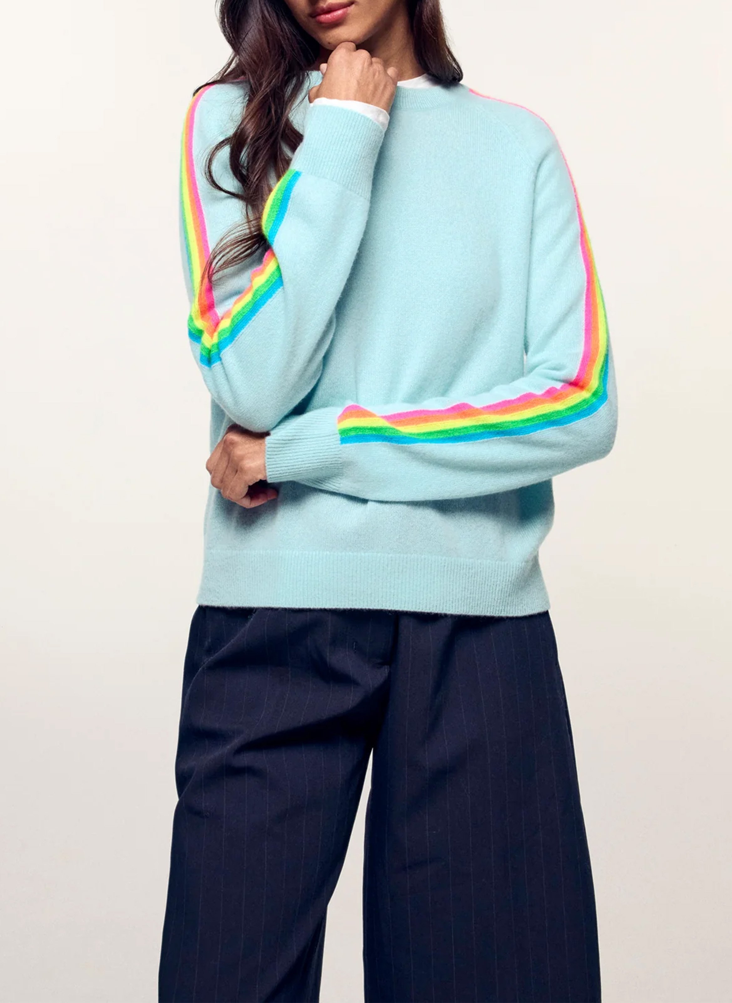 Pull court à manches imprimées en cachemire FROM FUTURE