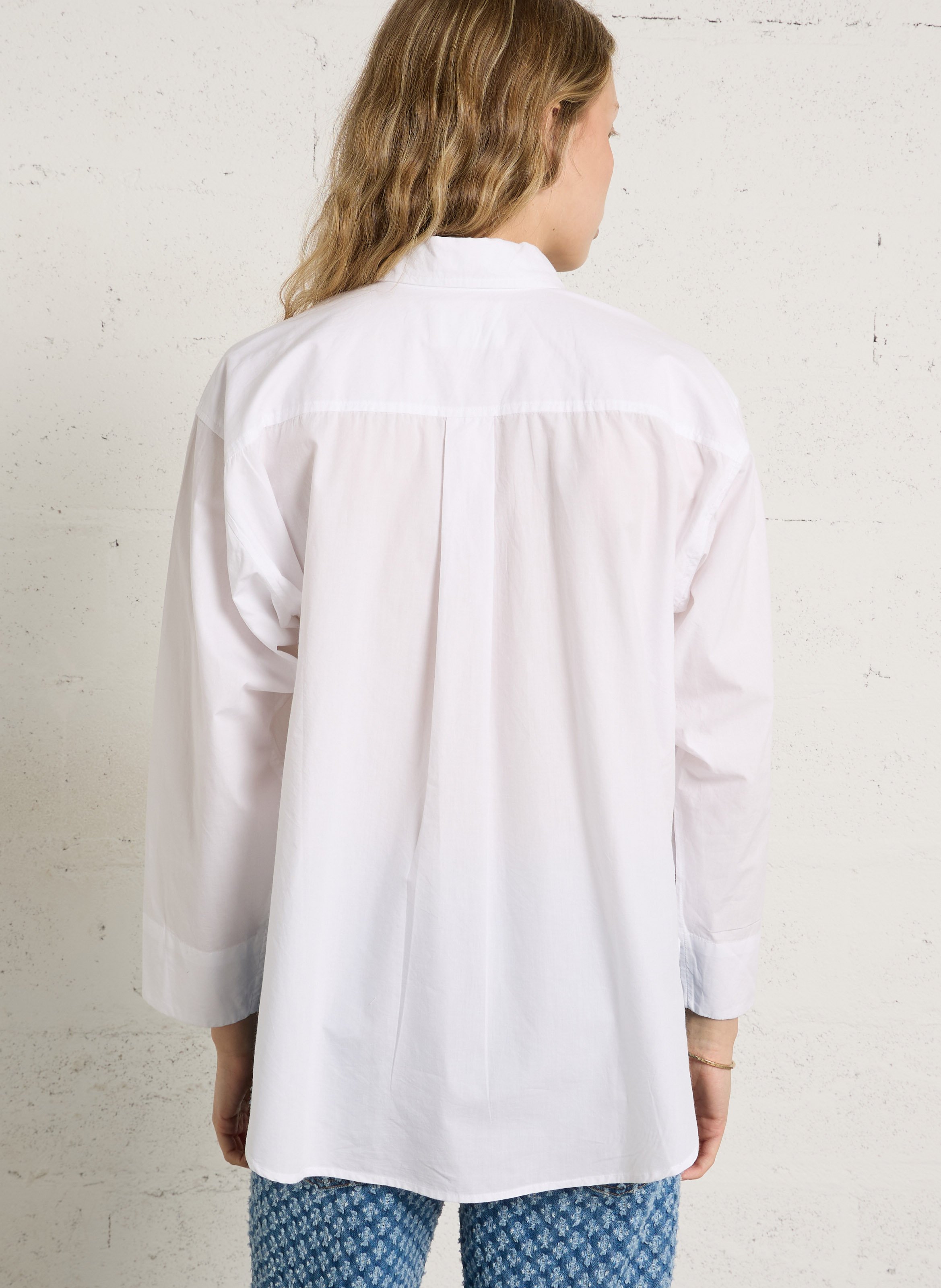 Hemd mit Hemdkragen aus Baumwolle LEON & HARPER Weiss