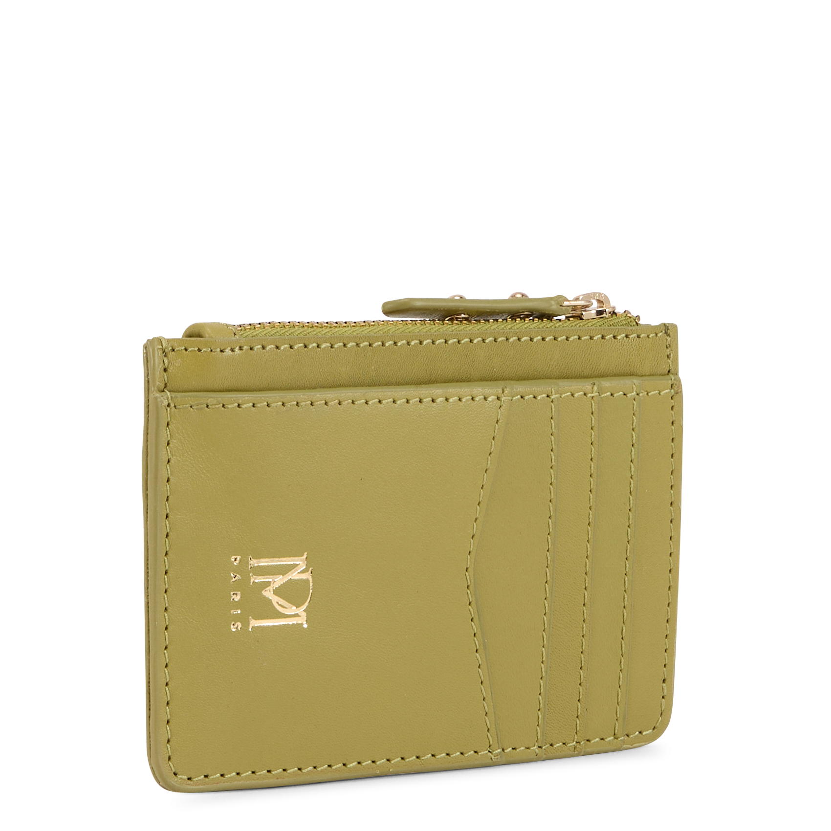 - 100 % Leder, - 6 Kartenschlitze, - 1 zentrale Tasche, - Maße: B10 x H7 cm. PETITE MENDIGOTE Grun