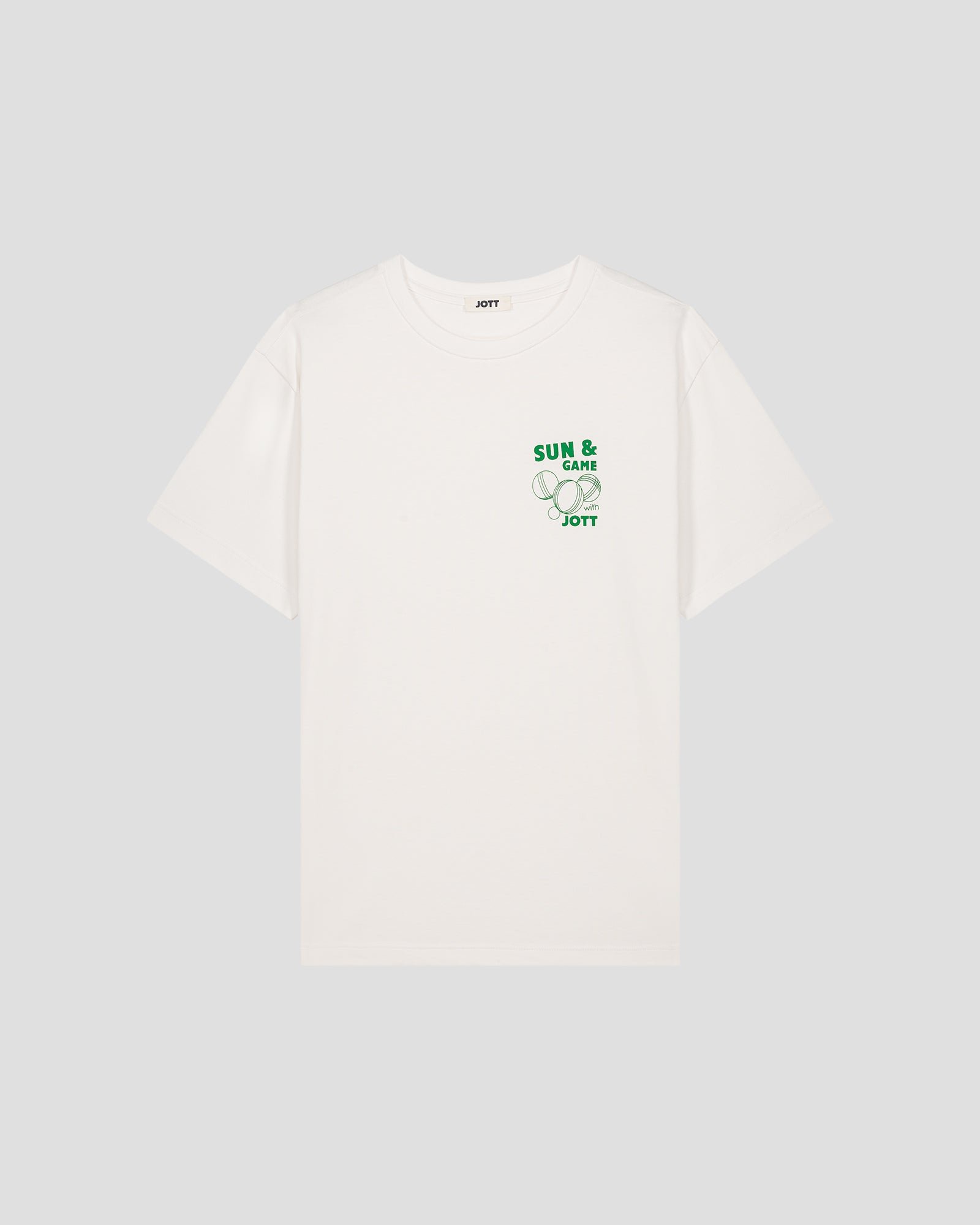 T-shirt col rond mixte imprimé samet JOTT Blanc