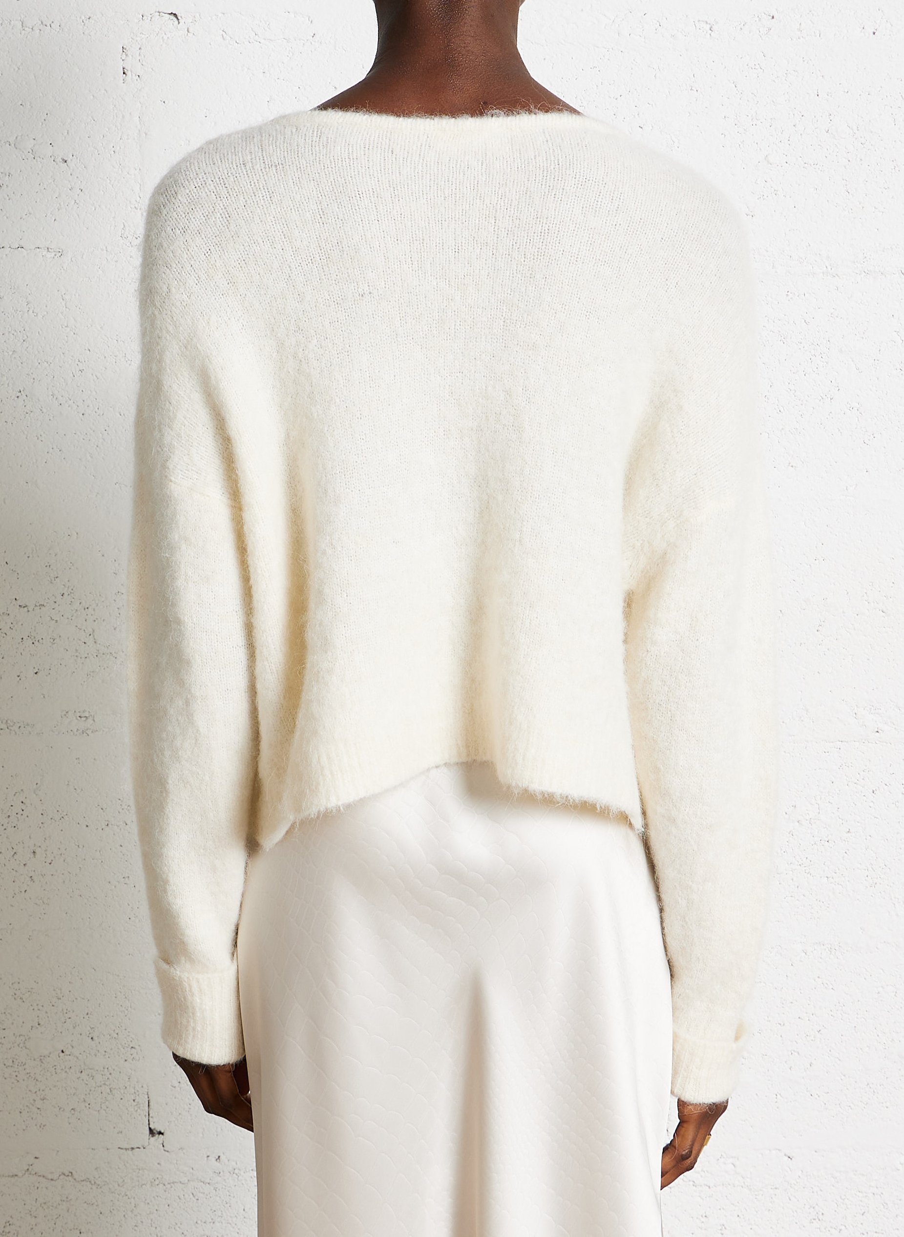 Oversized V-neck sweater AMERICAN VINTAGE Beige