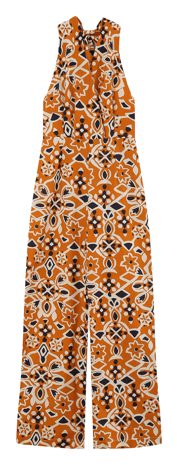 Printed open back jumpsuit GRACE ET MILA Orange