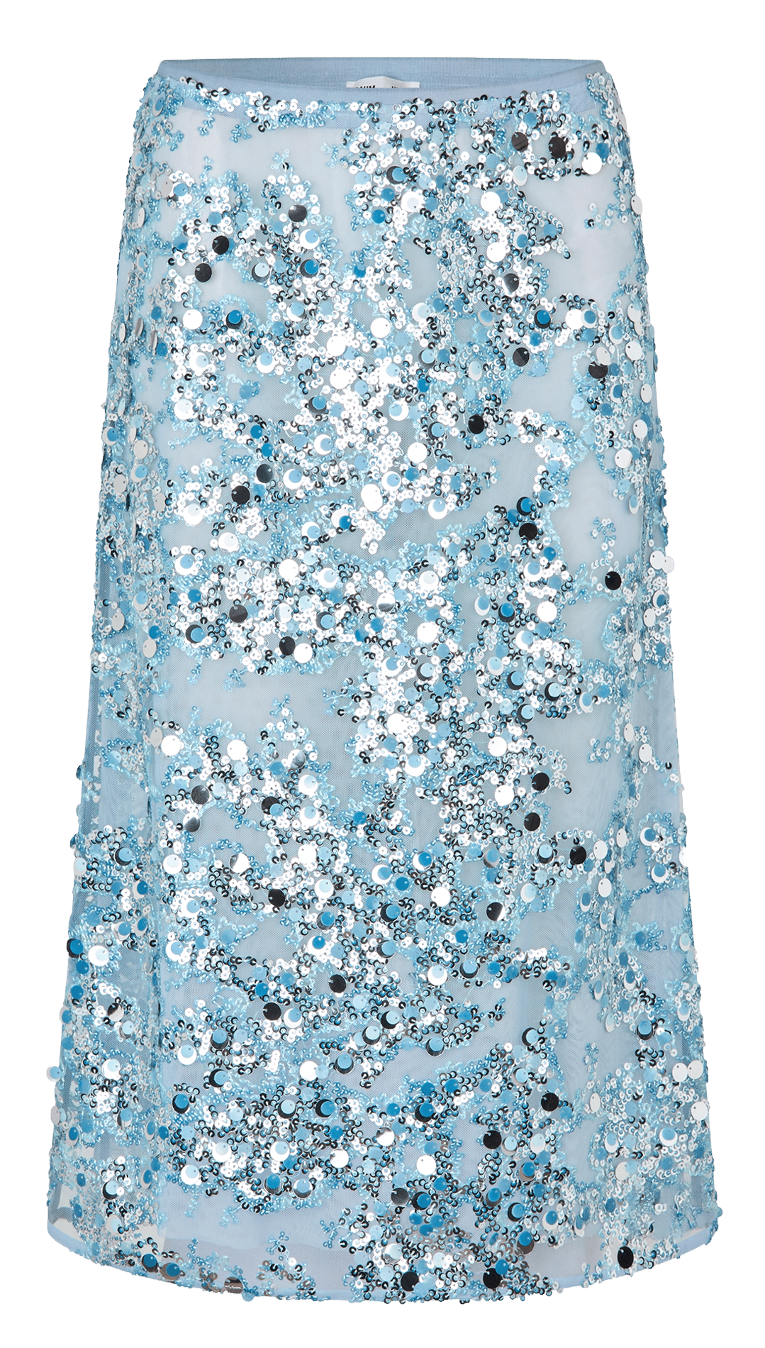 Jupe midi transparente à sequins BAUM UND PFERDGARTEN Bleu
