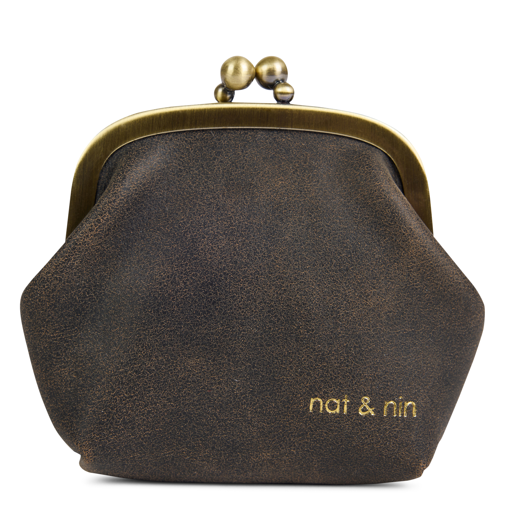 Leren portemonnee NAT & NIN