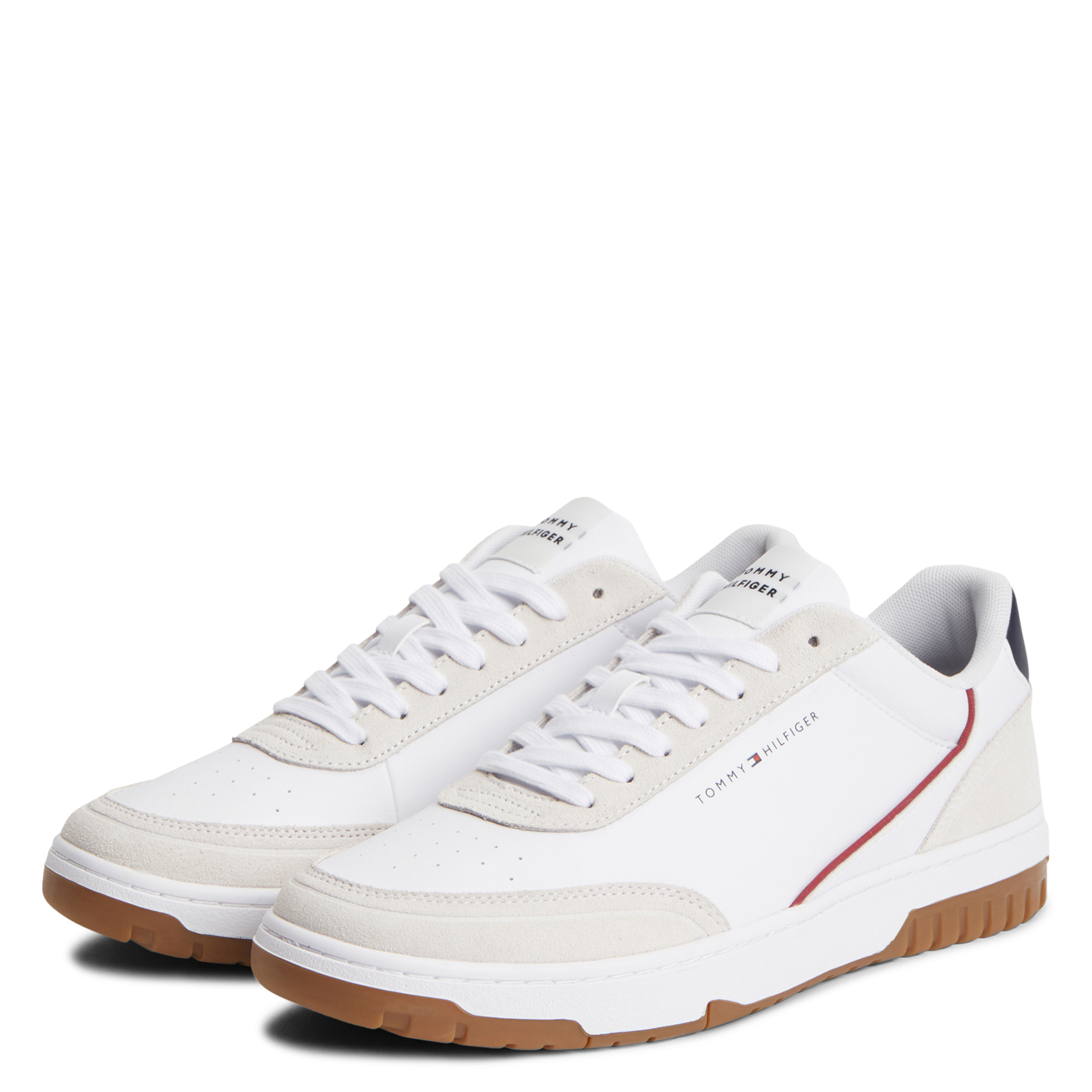 Baskets basses en cuir TOMMY HILFIGER Bleu