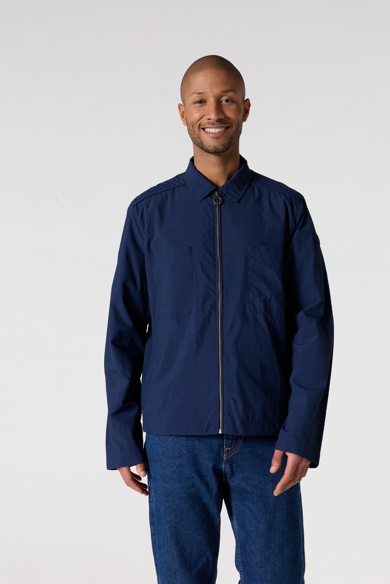 Veste légère col chemise guy JOTT Bleu