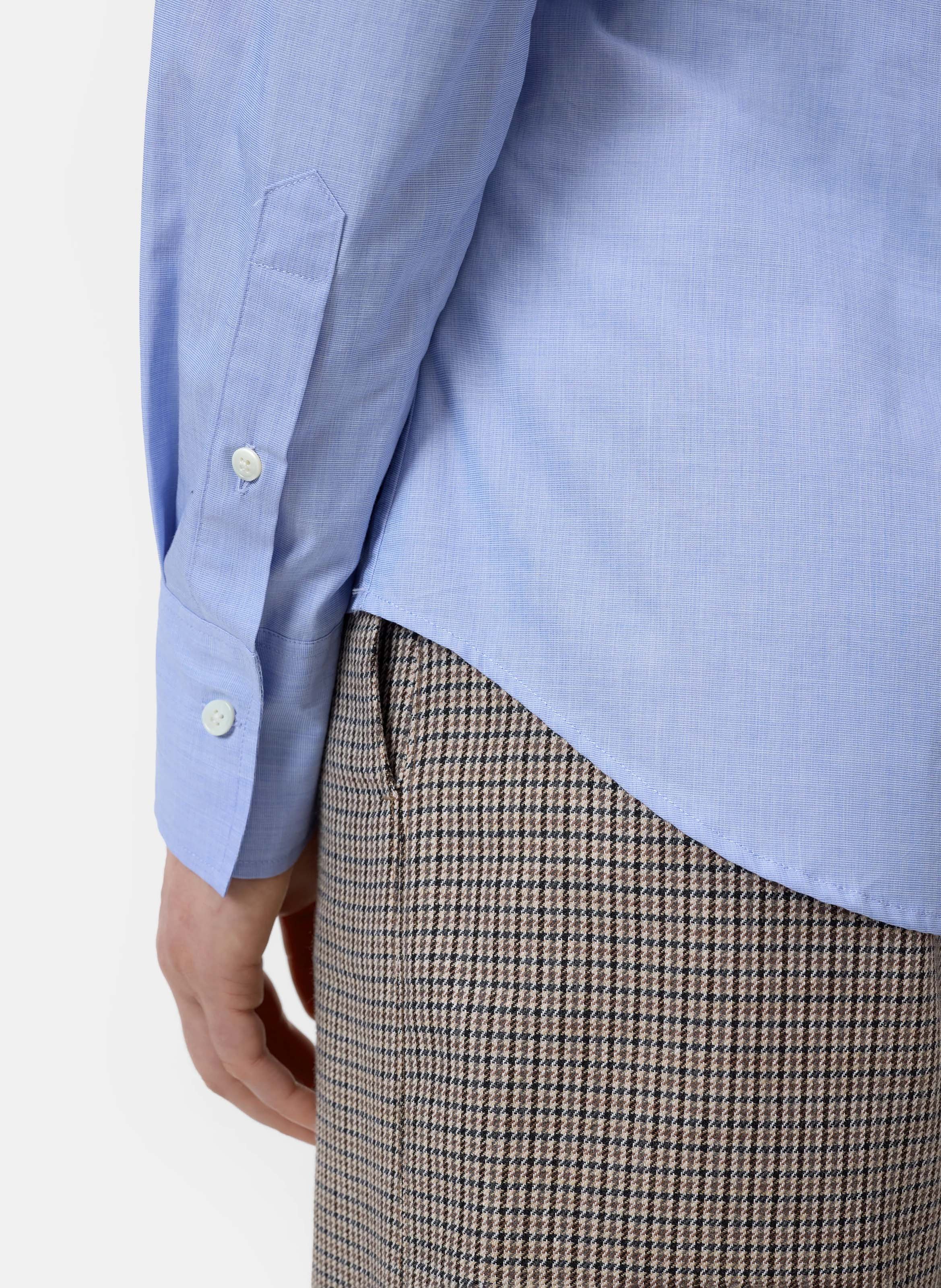 Oversized, katoenen blouse met klassieke kraag CLOSED Blauw