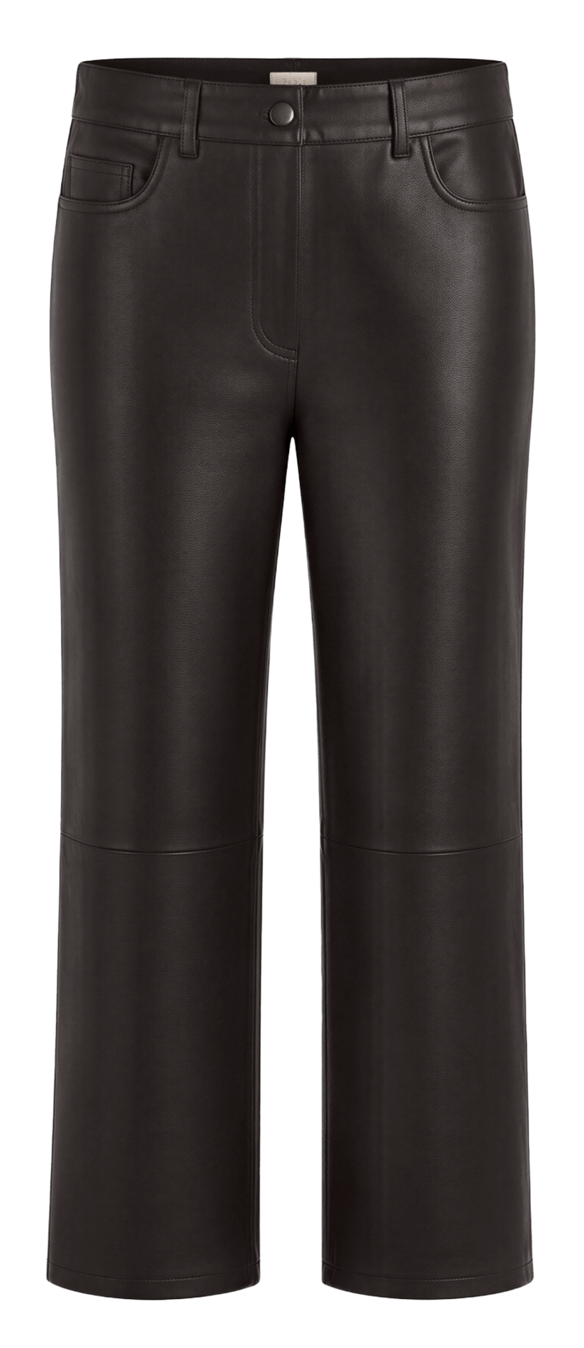 Straight leather pants PABLO Brown