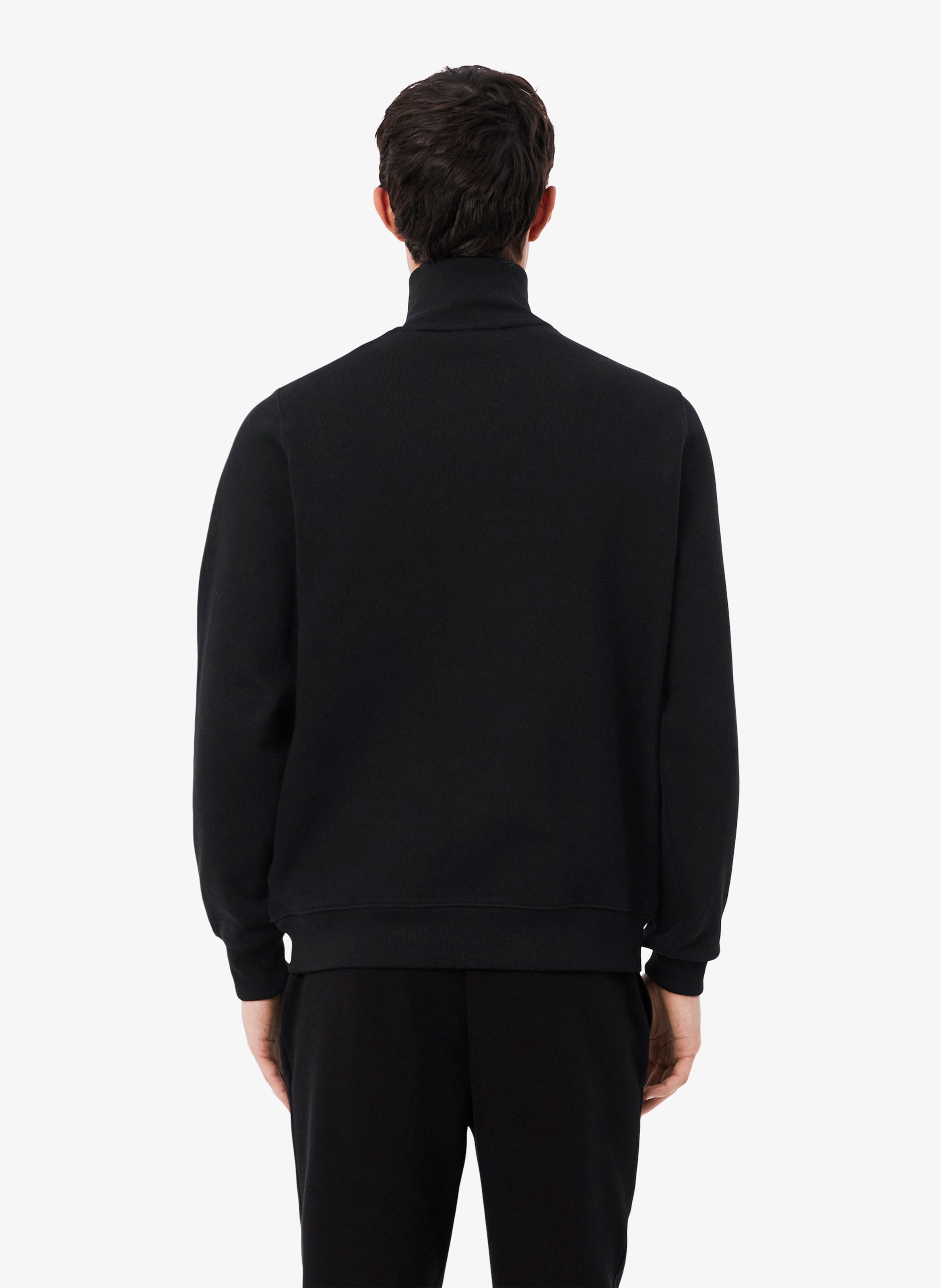 Sweatshirt mit Stehkragen und Reißverschluss aus Baumwolle LACOSTE Schwarz
