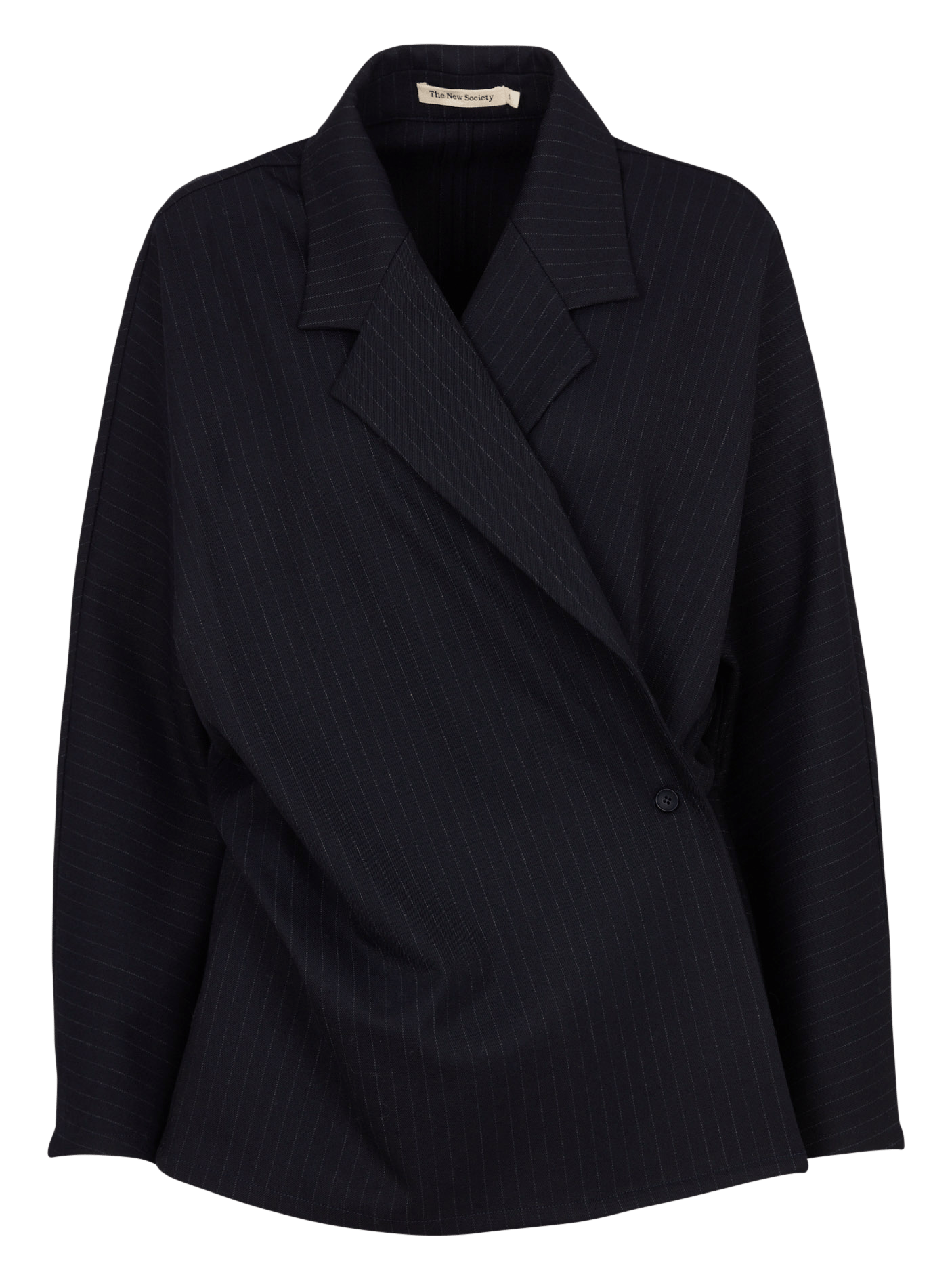 Veste tailleur cintrée à rayures THE NEW SOCIETY Noir