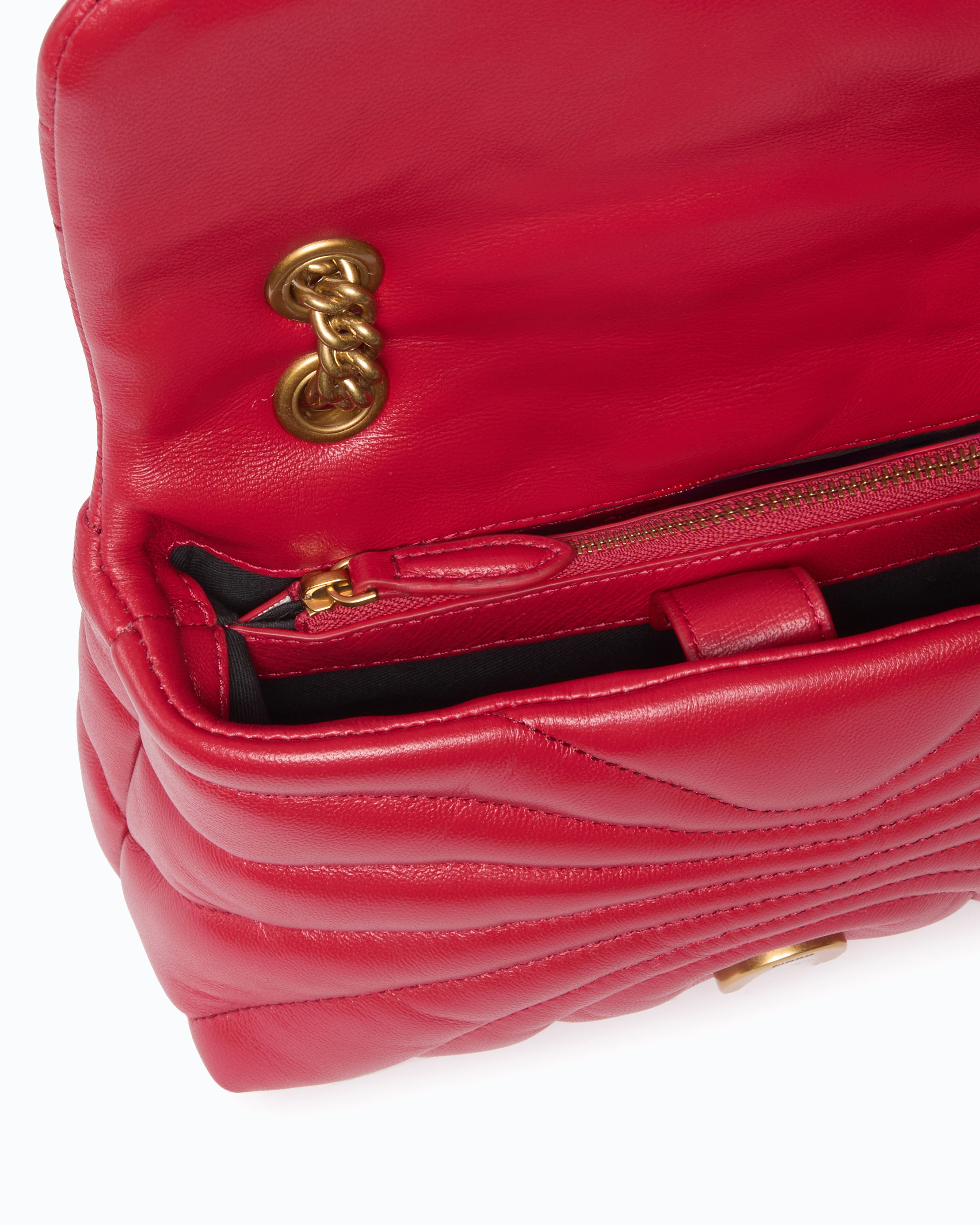 Mini sac à bandoulière love bag puff butterfly en cuir nappa PINKO Multicolore