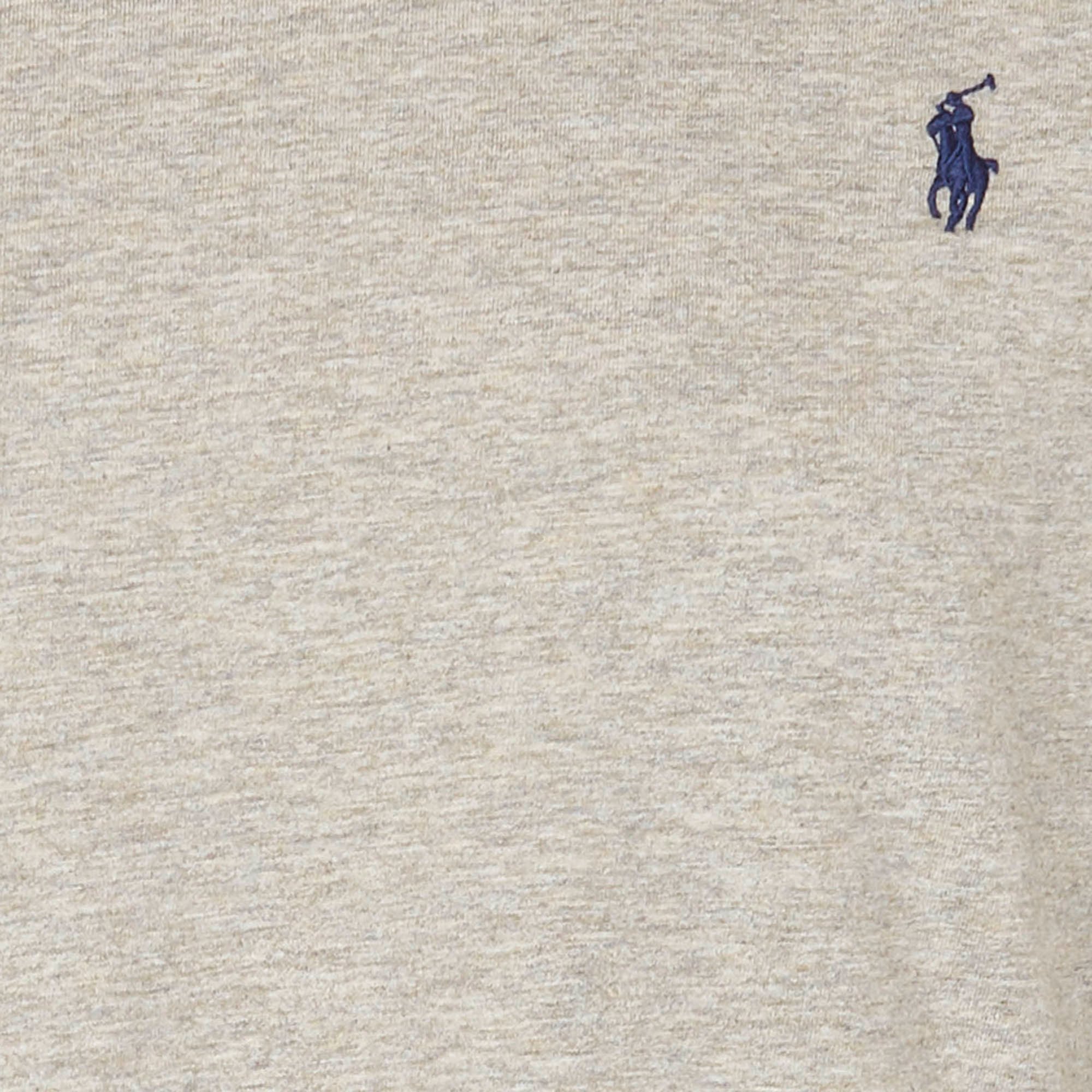 Tee-shirt col rond slim-fit en coton POLO RALPH LAUREN Beige