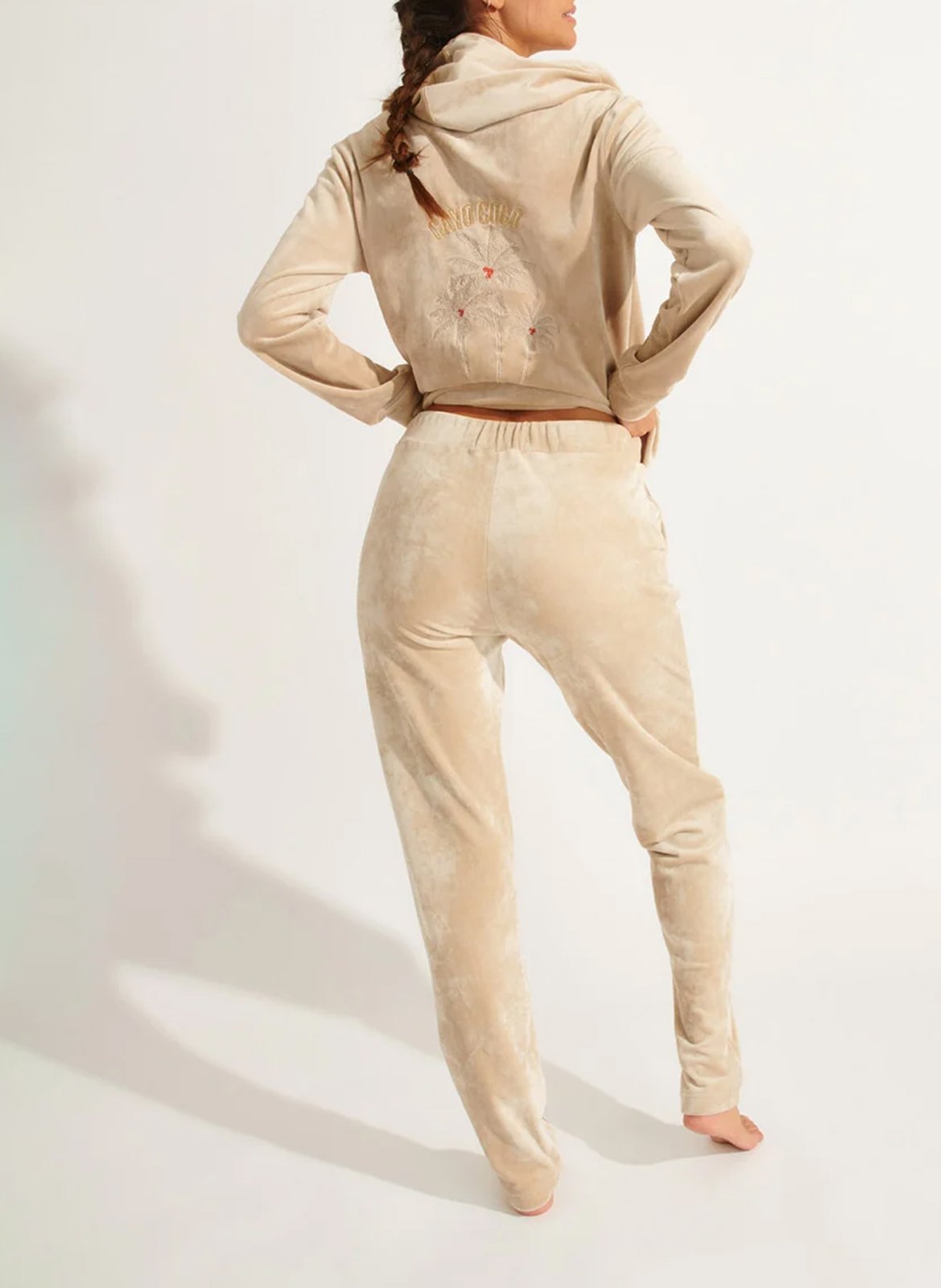 Pantalon de jogging en velours BANANA MOON Beige