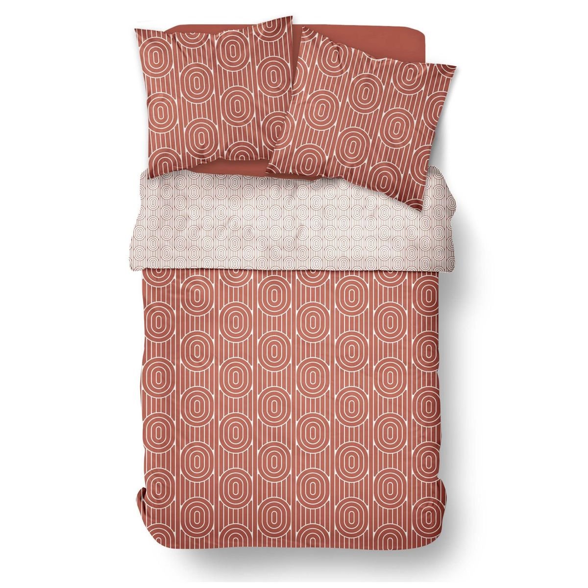 Printed cotton bed set TODAY LINGE DE MAISON White