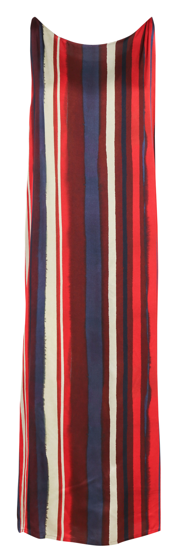 Robe midi col rond à rayures DIEGA Violet