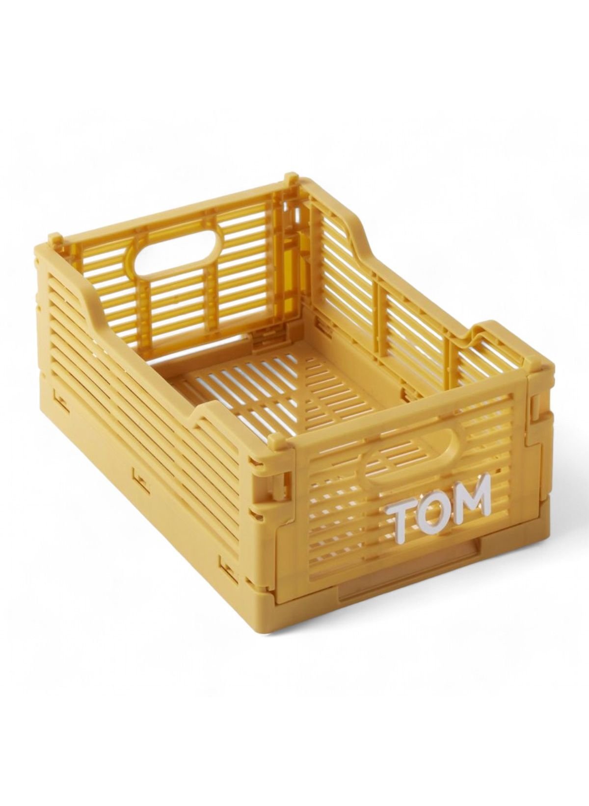 Folding plastic crate FACTORY Yellow