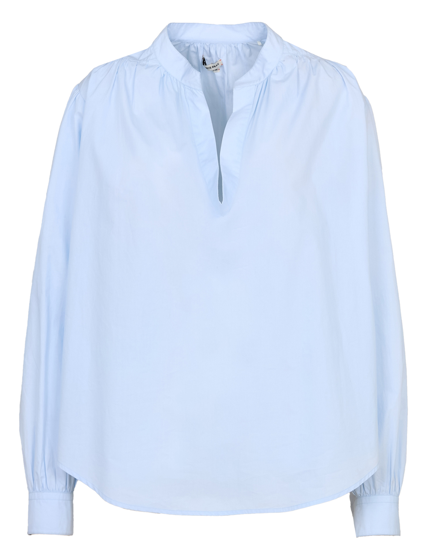 Weite Baumwollbluse Blau