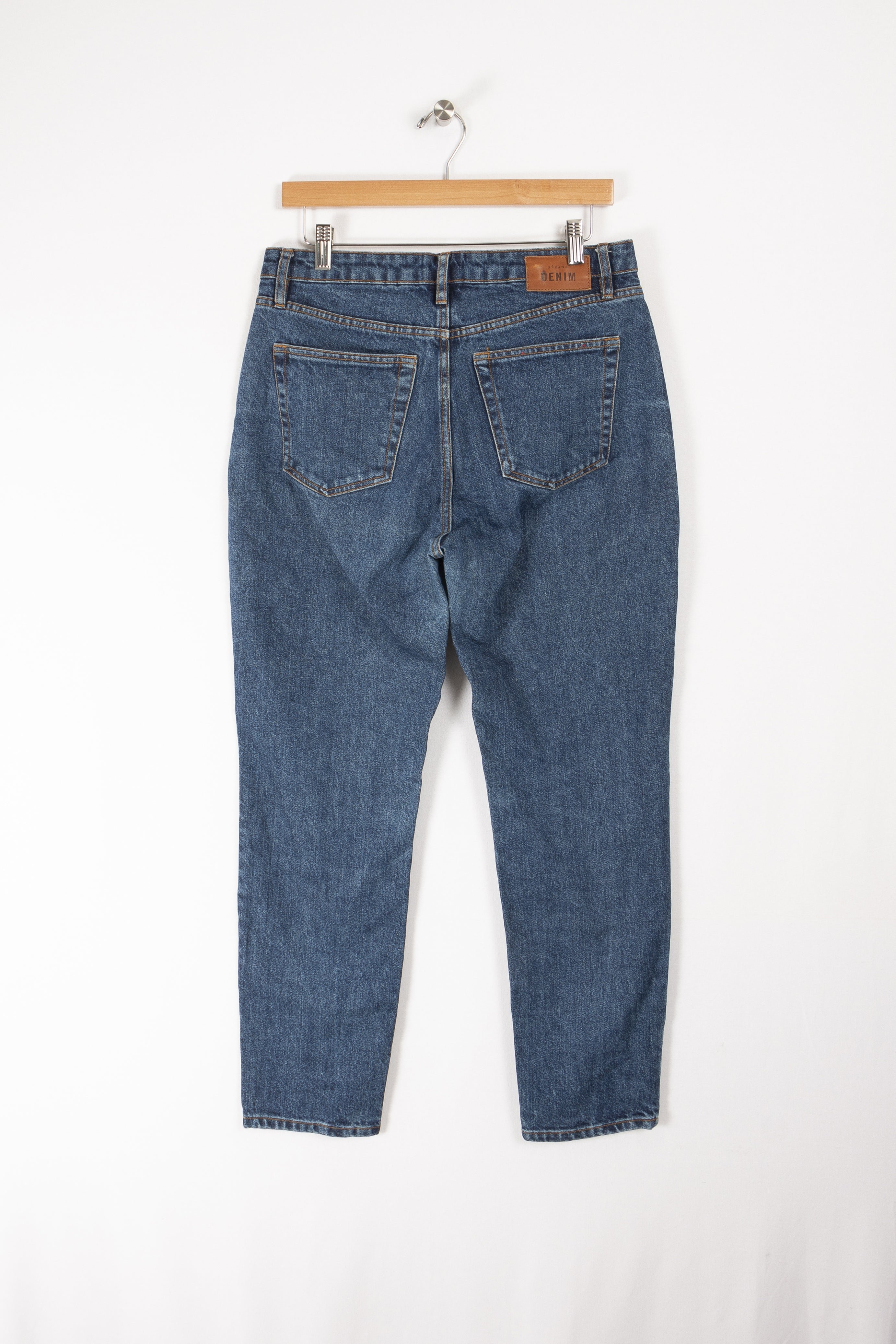 Cropped slim jeans with studs SEZANE - Seconde main Blue