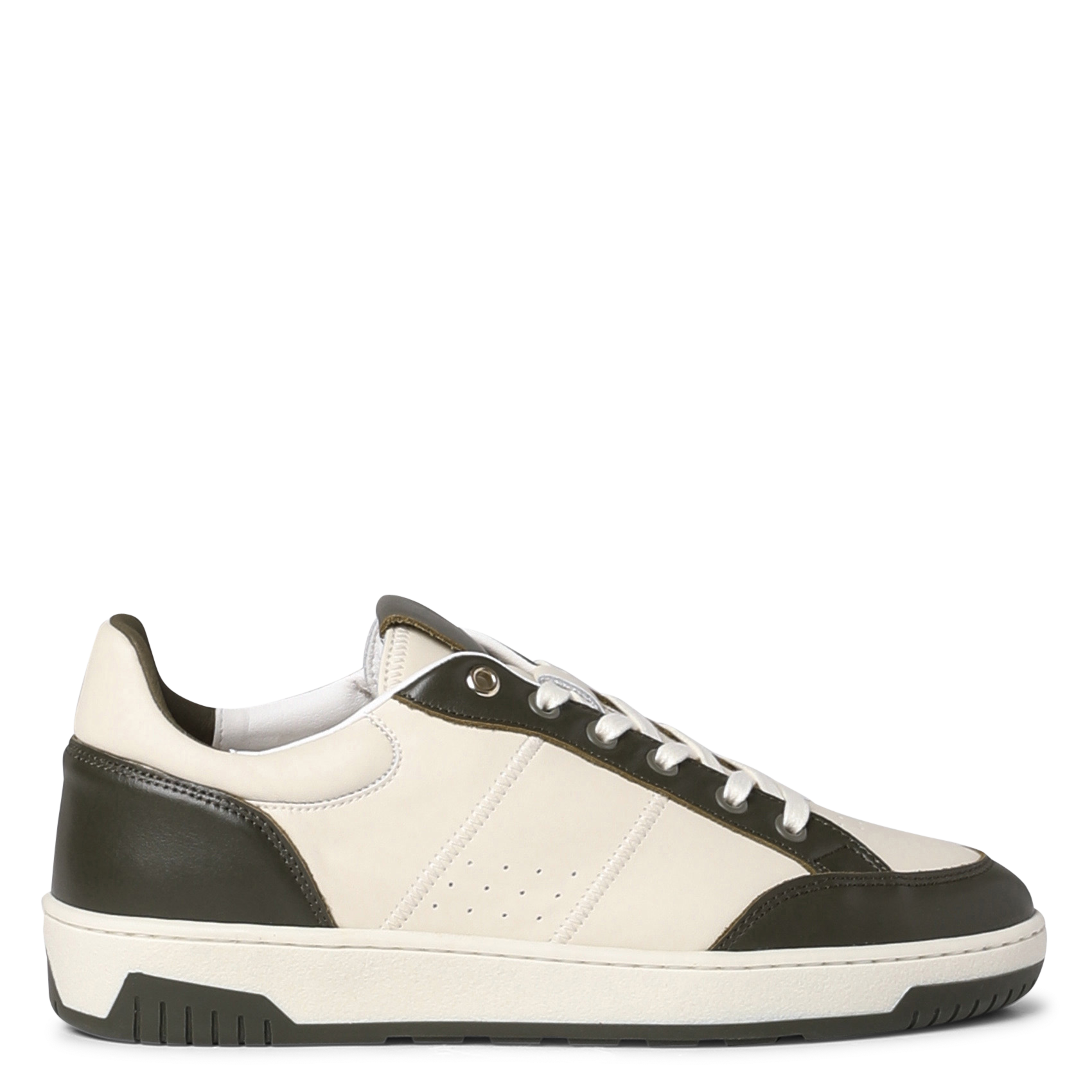 Baskets basses en cuir  MAISON 123 Kaki