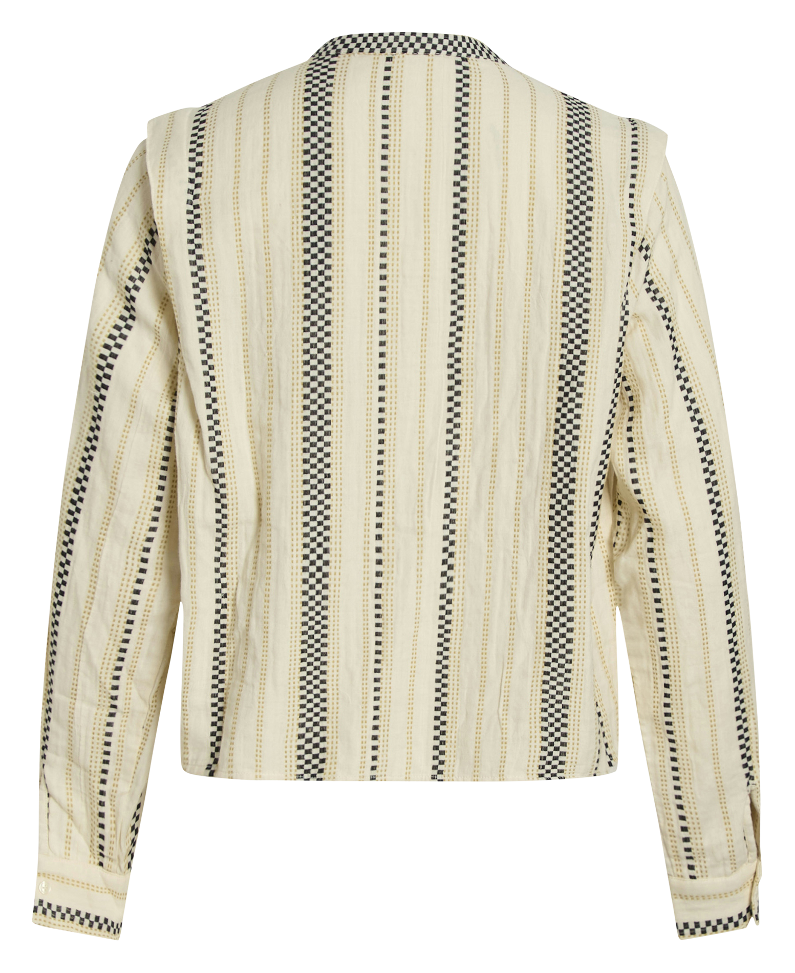 Chemise col rond en coton VILA Beige