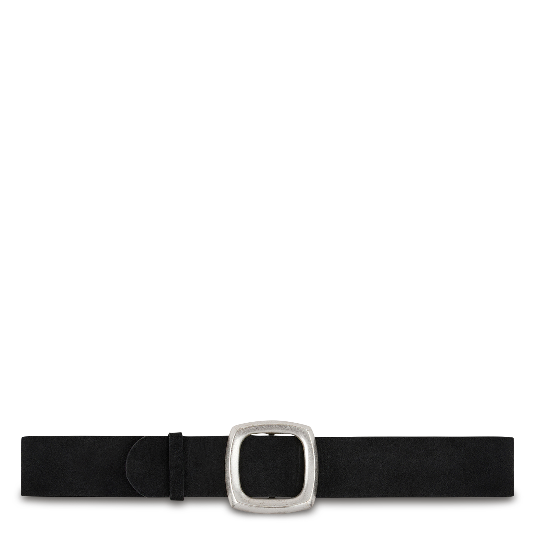 Leren ceintuur met vierkante gesp BA&SH Zwart