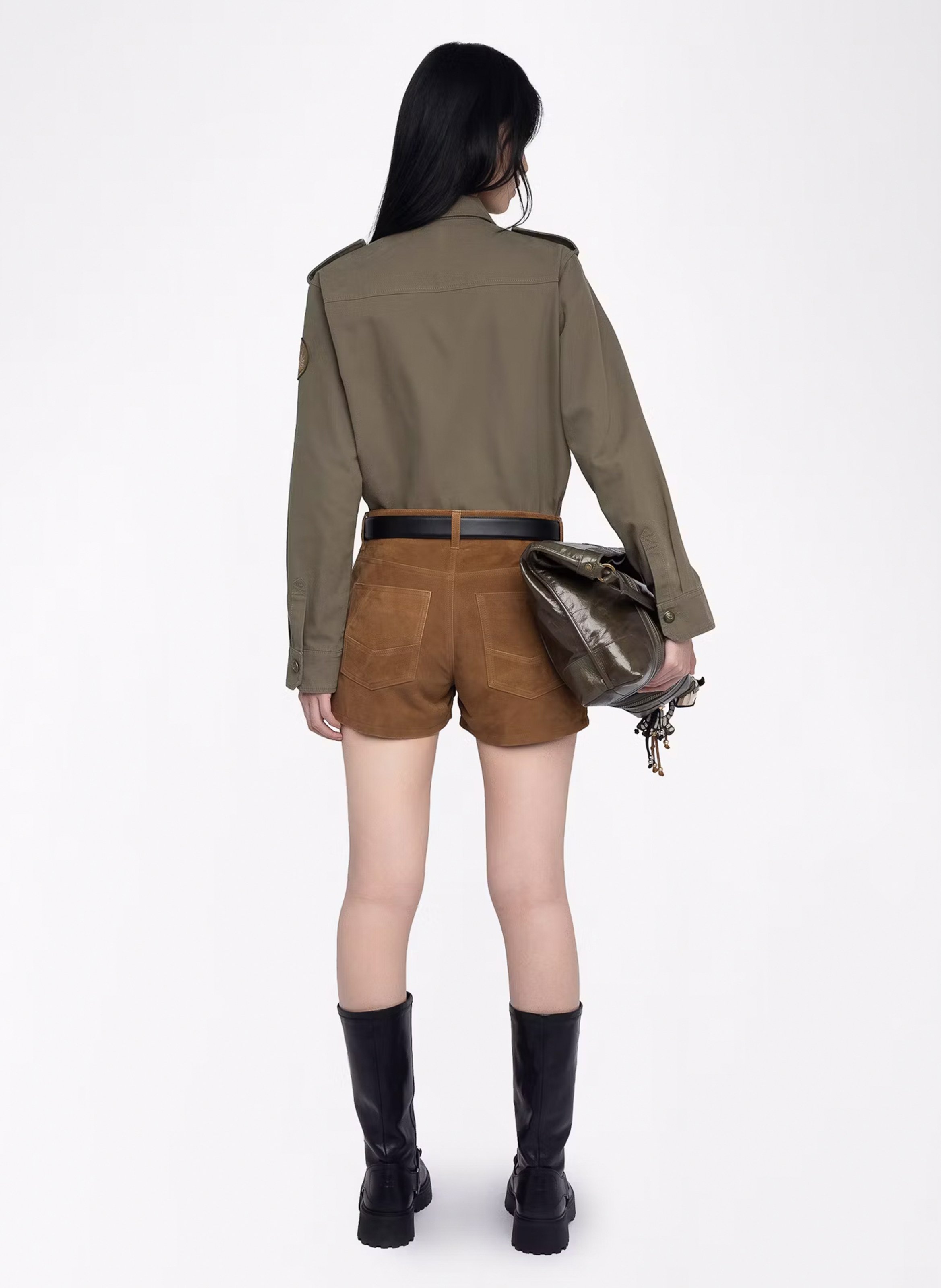 Chemise col classique en coton ZADIG&VOLTAIRE Vert