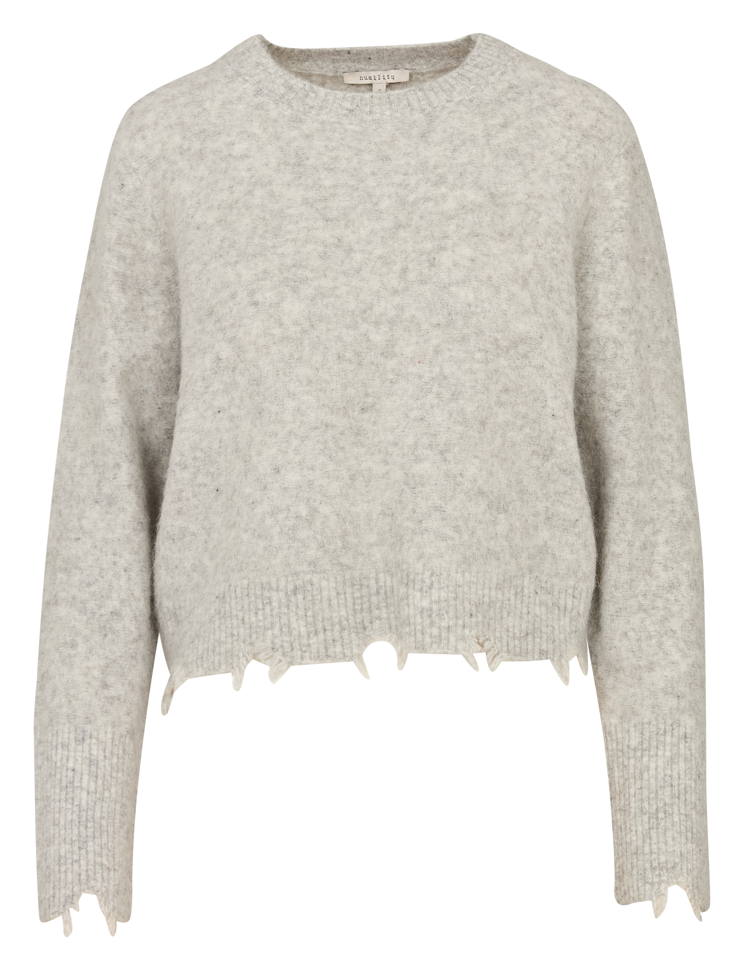 Caissa - Wollstrickpullover mit V-Ausschnitt und Details HUMILITY Silber