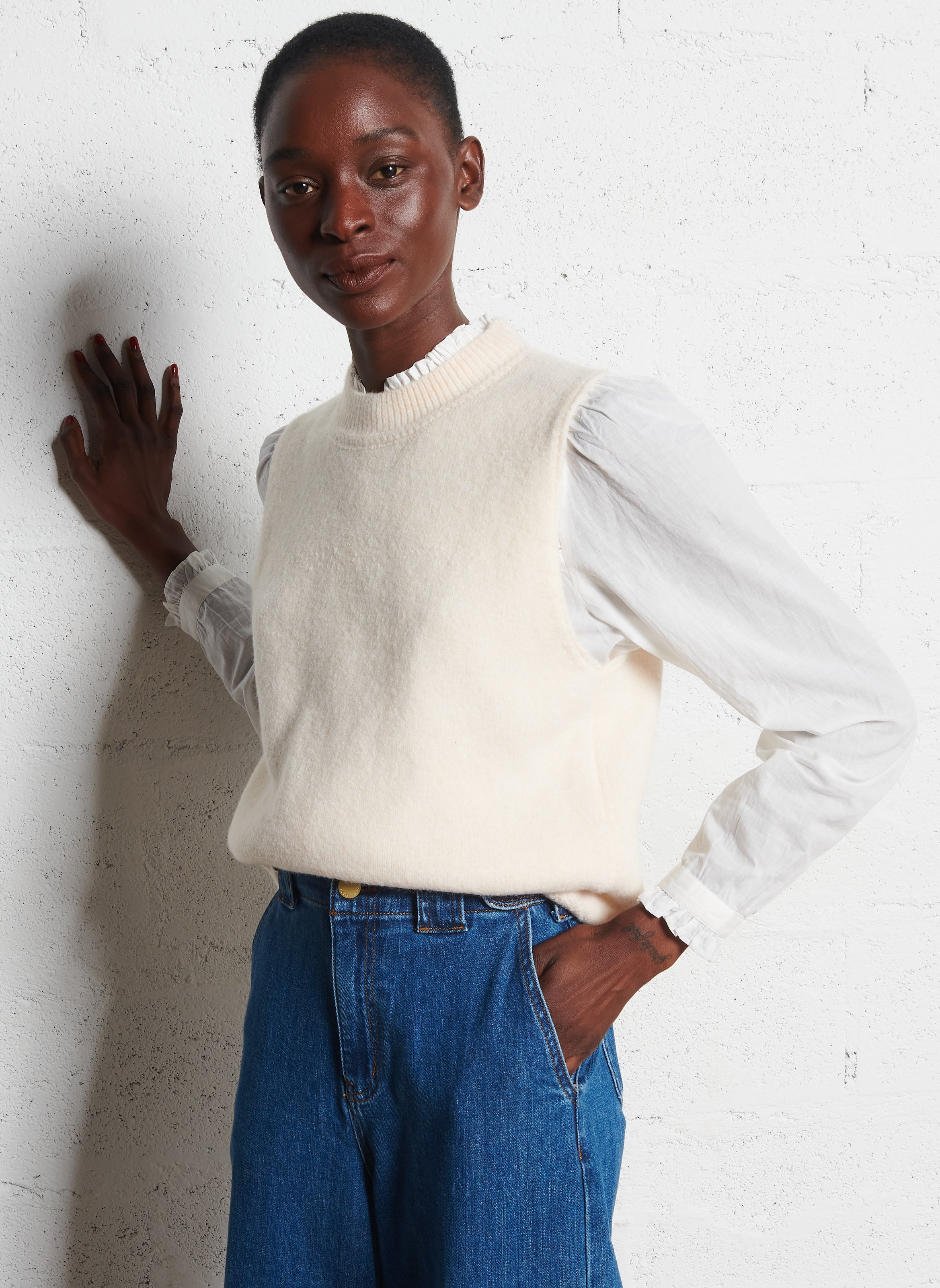 Pull oversize col montant  LA PETITE ETOILE