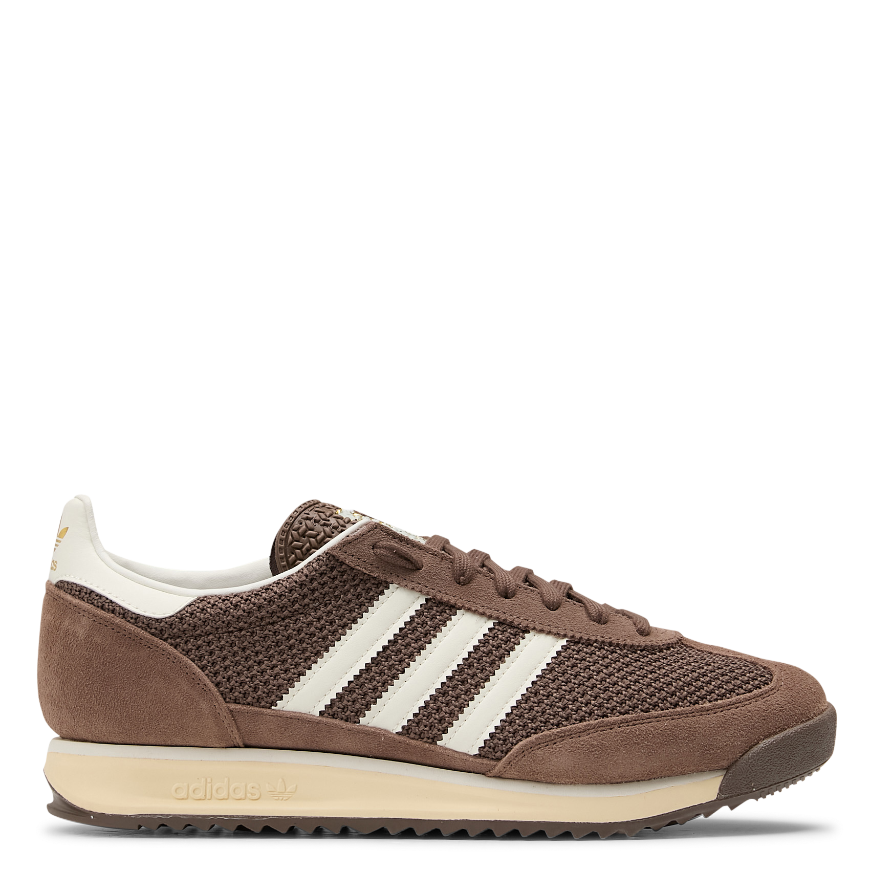 Baskets basses en cuir ADIDAS Marron