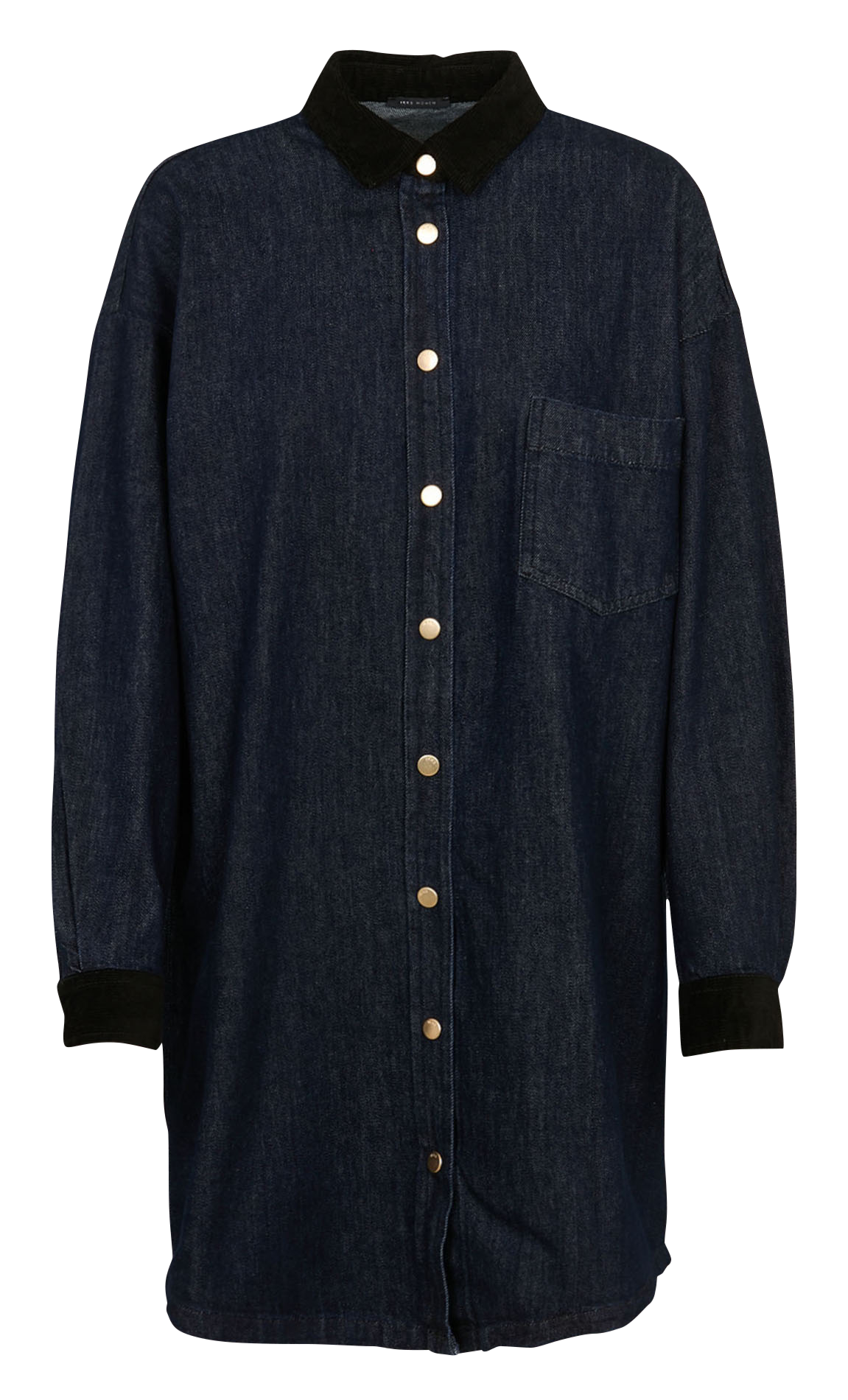 Short dress with classic collar in cotton IKKS Blue