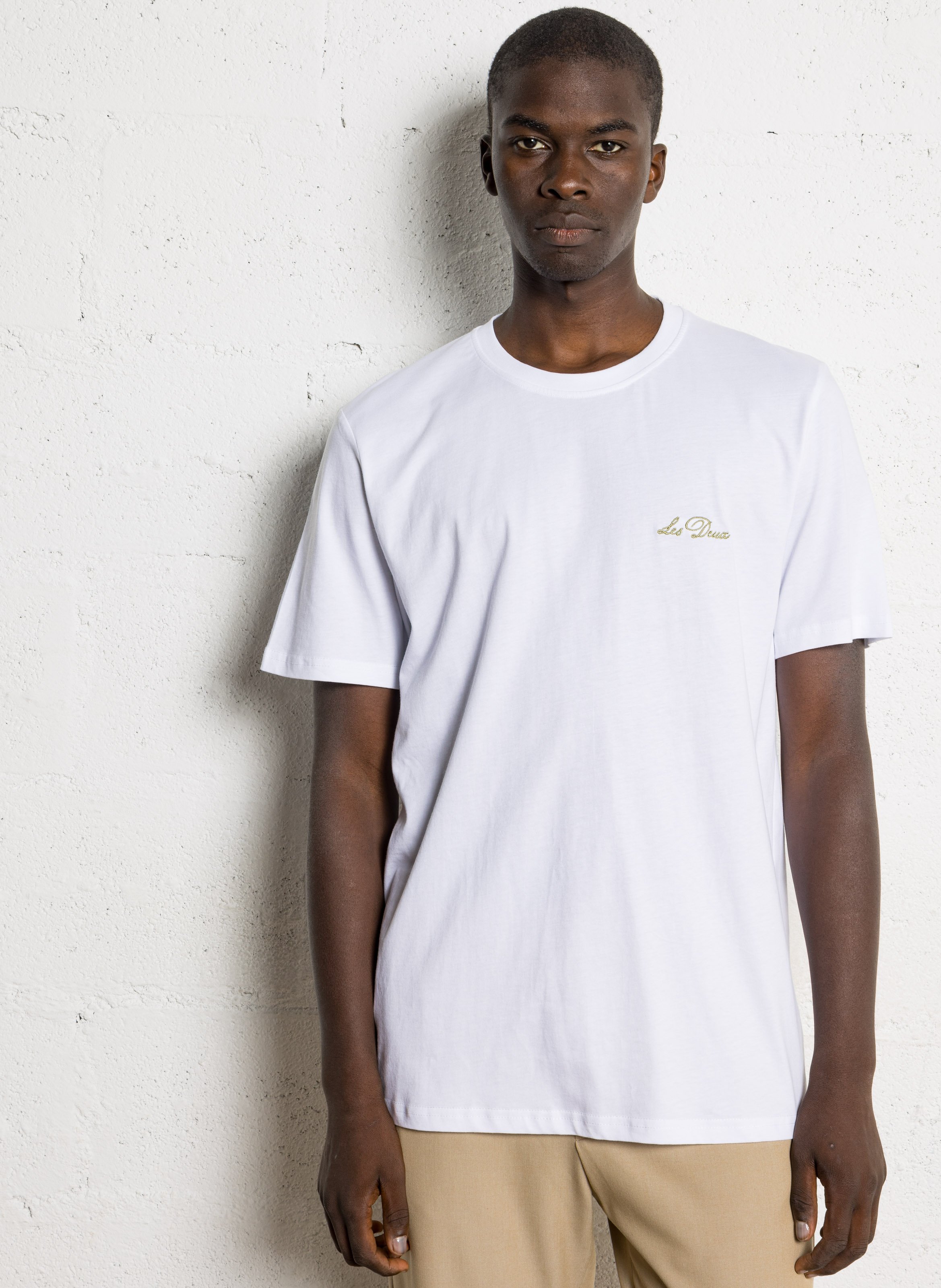 Straight-cut organic cotton T-shirt LES DEUX White