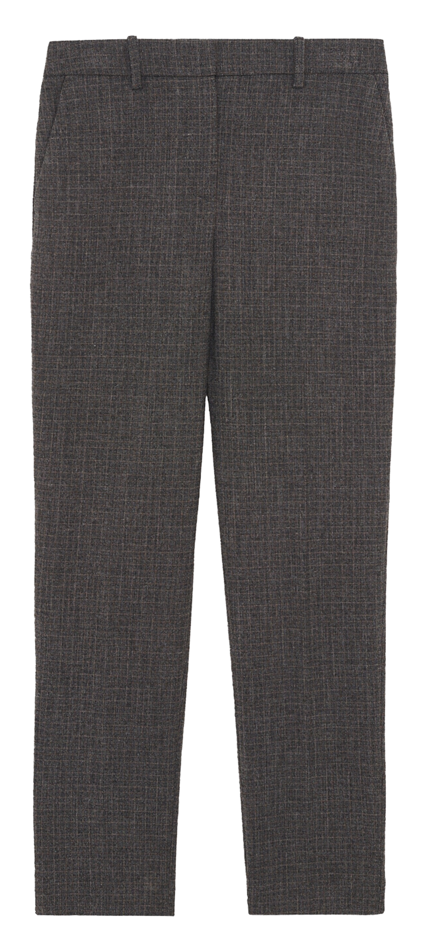 Pantalon droit à carreaux CAROLL Gris