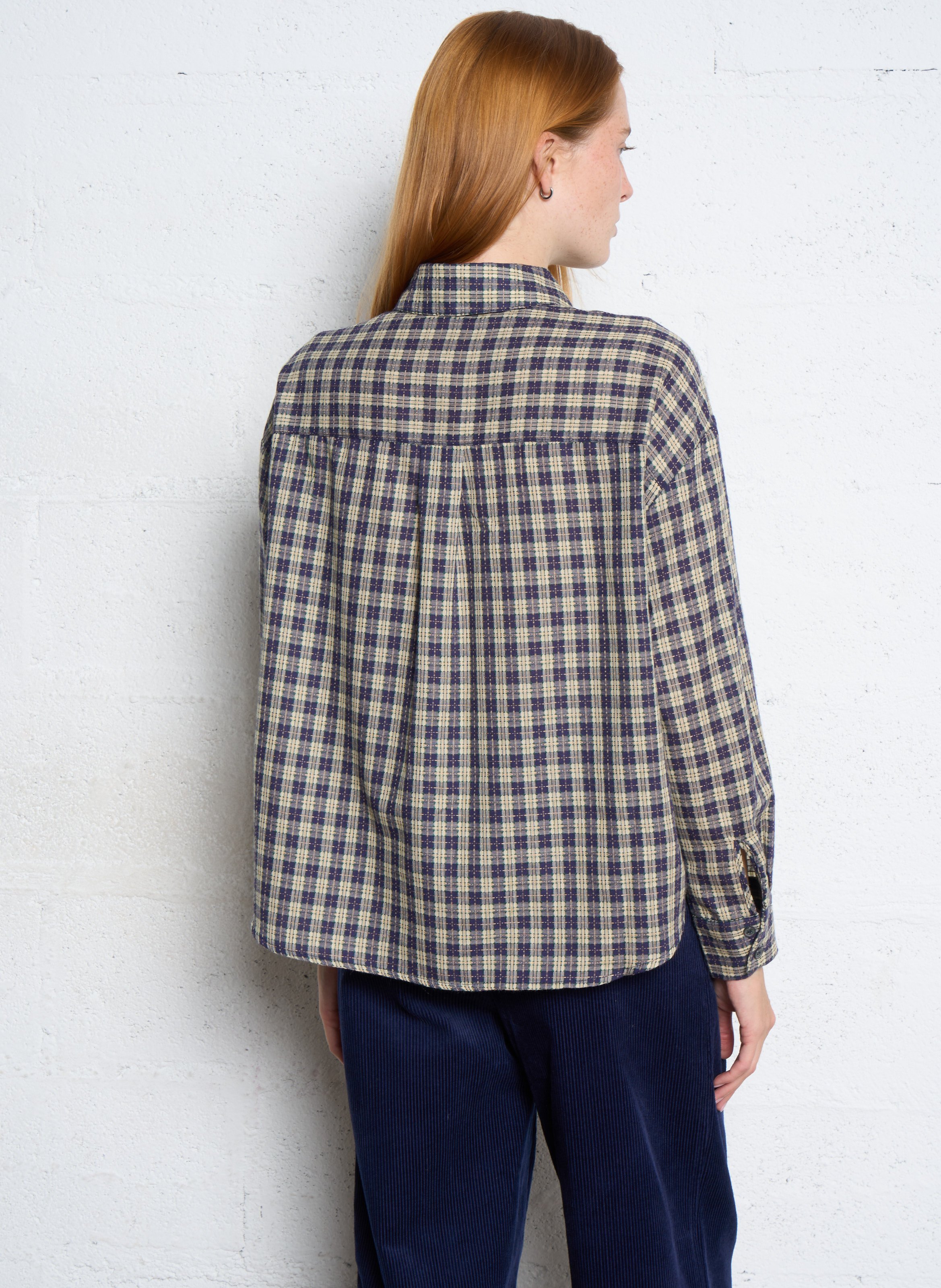 Baumwoll-Bluse THE KORNER Blau