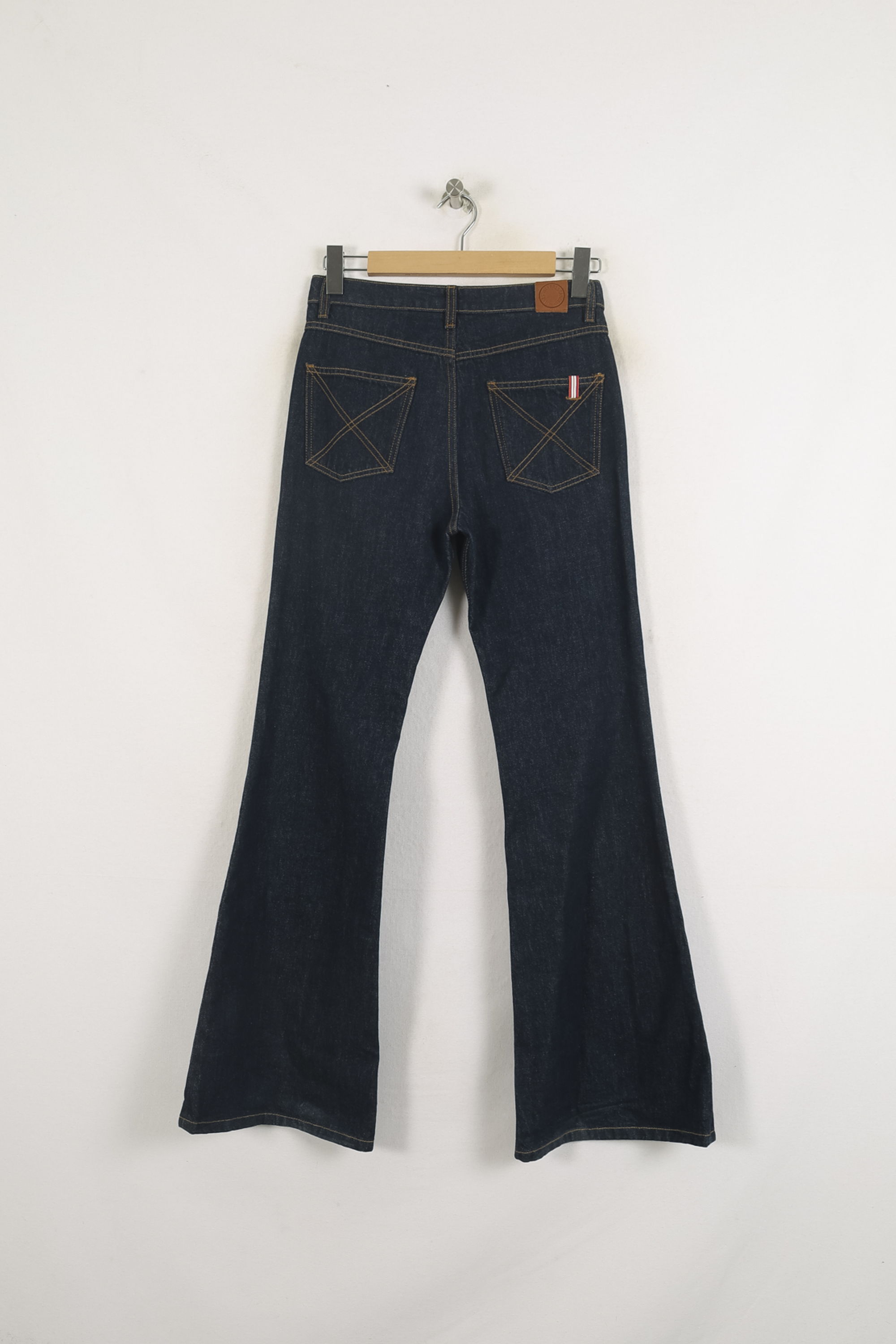 Cropped slim jeans with studs INES DE LA FRESSANGE - Seconde main Blue