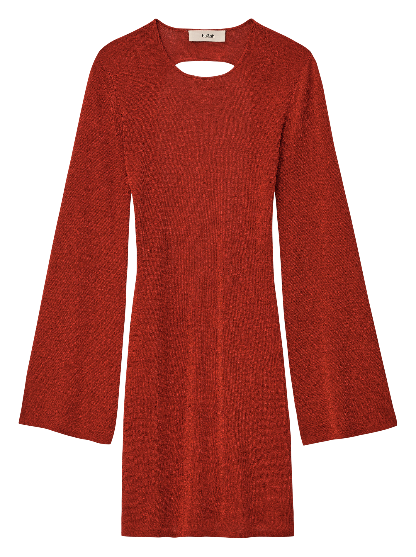 Korte jurk met ronde hals BA&SH Rood